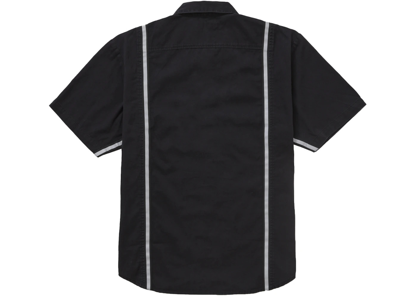 Supreme Reflective Stripe S/S Work Shirt Black - 2