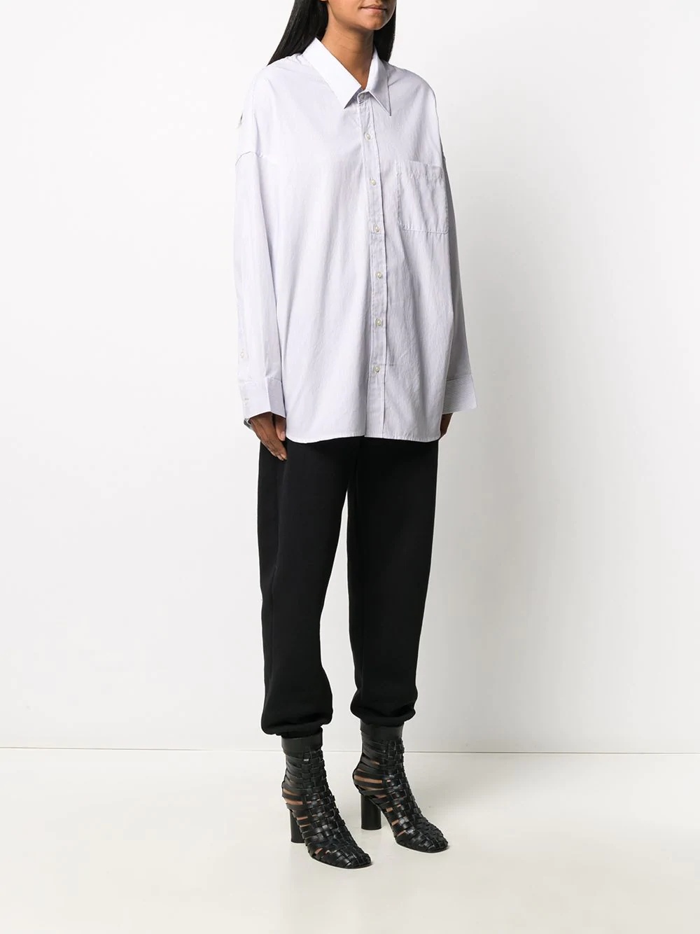 pinstripe oversized shirt - 3