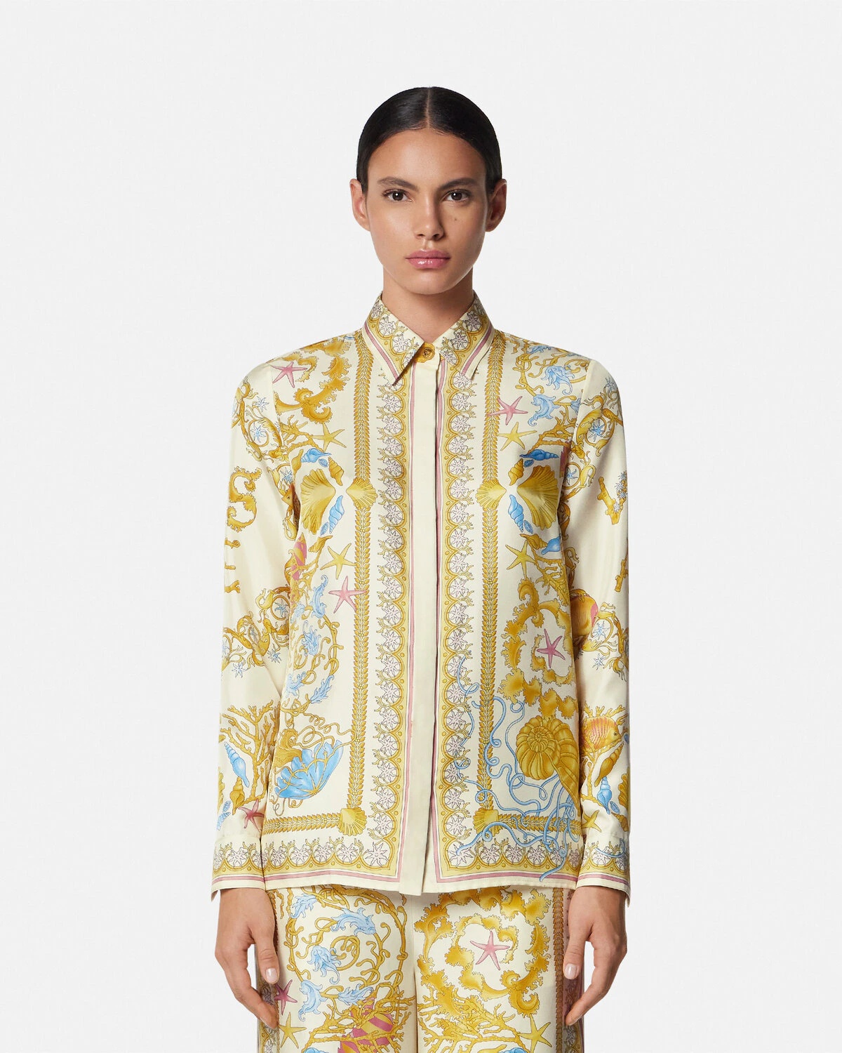 Underwater Barocco Silk Shirt - 4