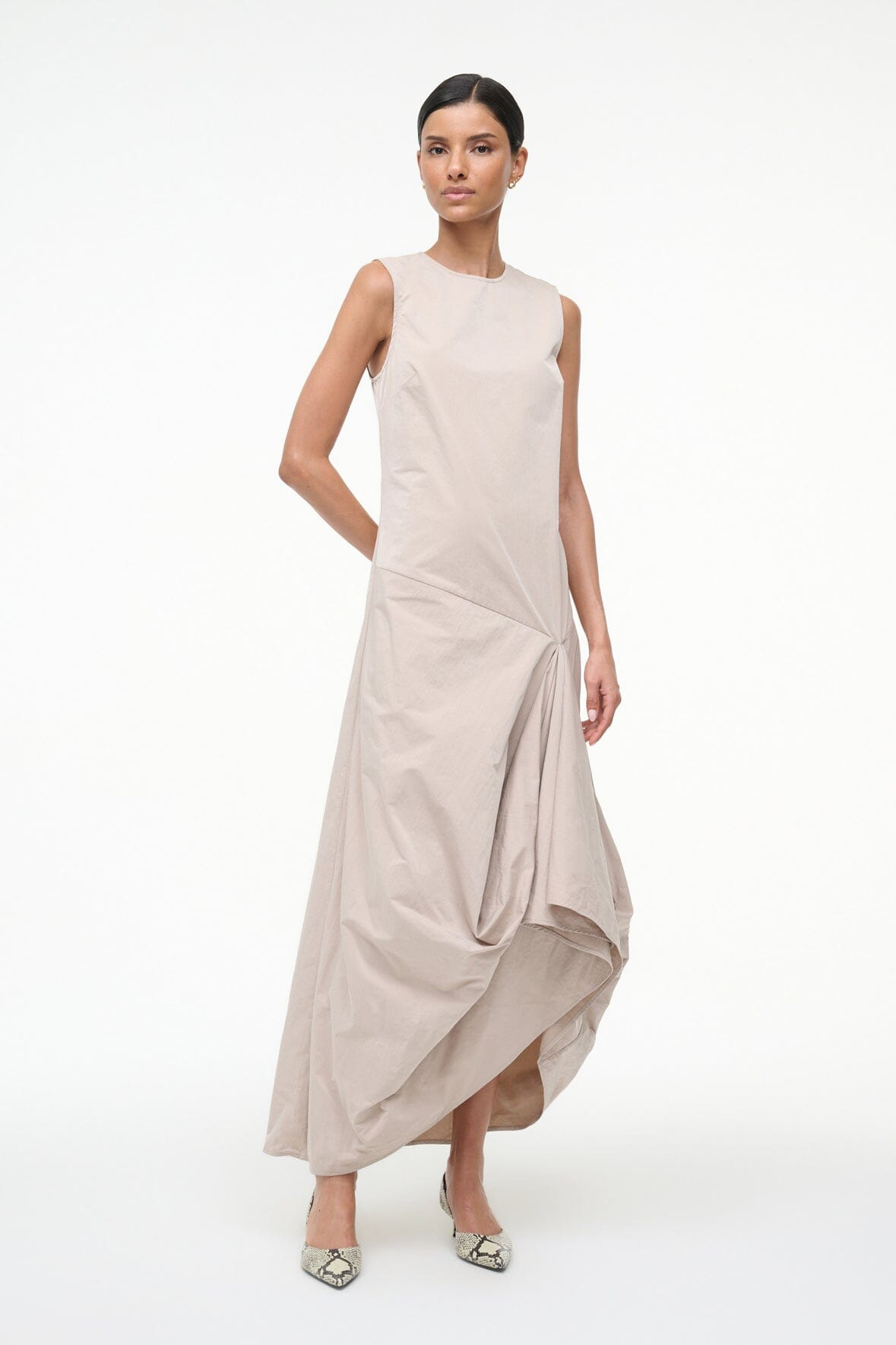 STAUD VIOLA DRESS FAWN - 3