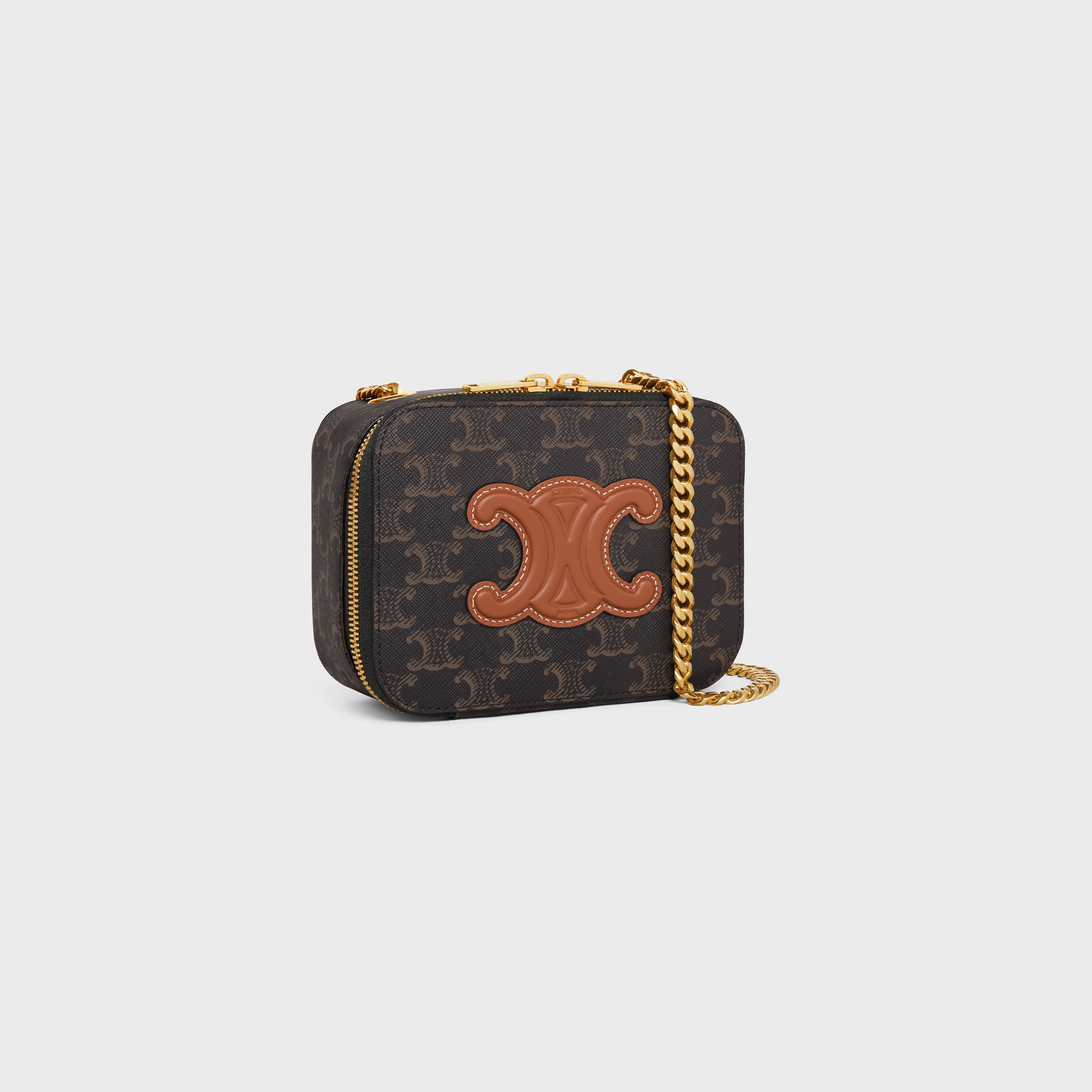 Box on chain CUIR TRIOMPHE in TRIOMPHE CANVAS and calfskin - 2