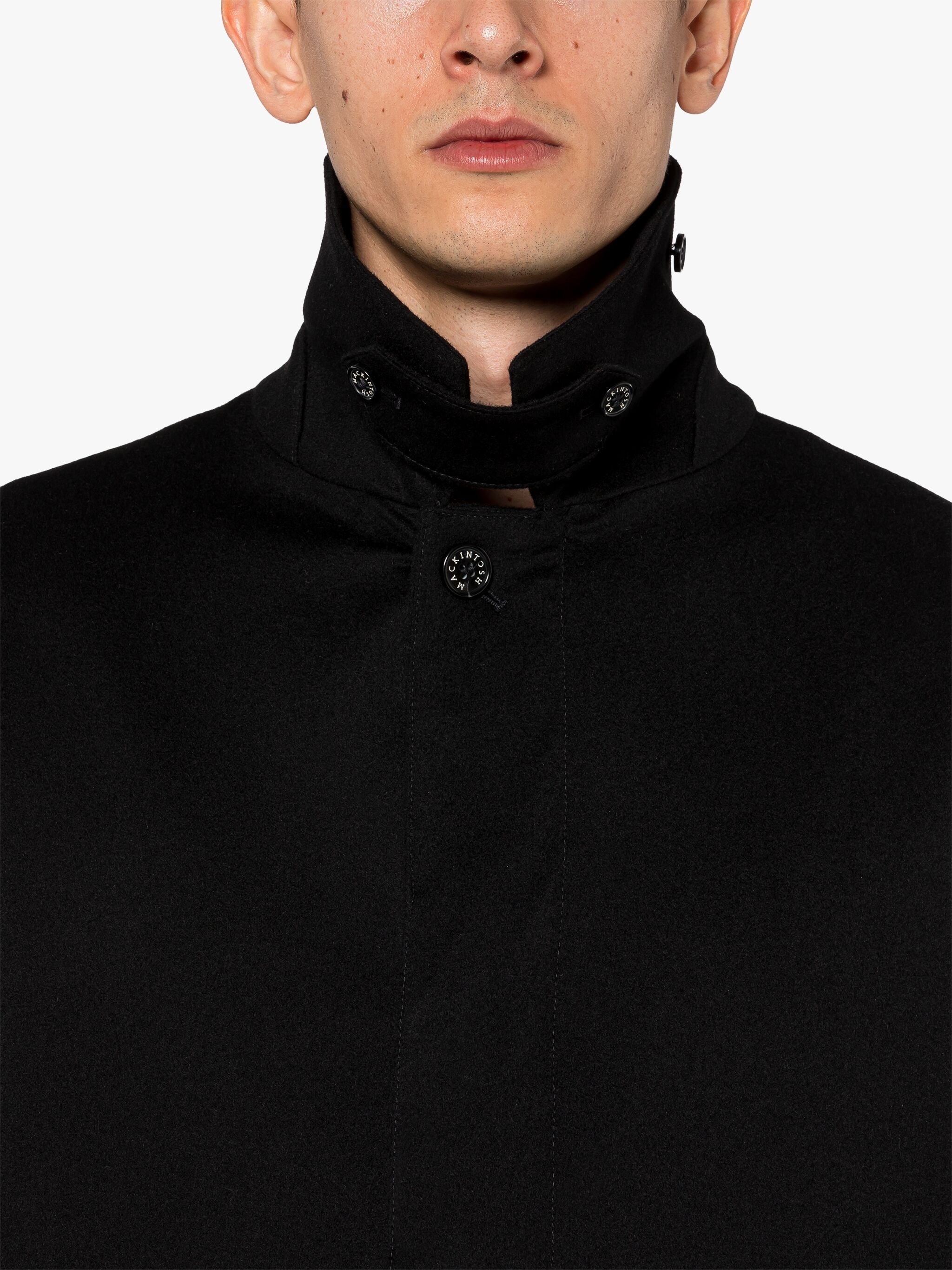DUNKELD BLACK RAIN SYSTEM WOOL 3/4 COAT - 5