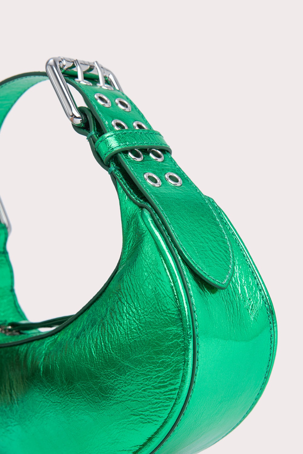 Mini Soho Clover Green Metallic Leather - 3