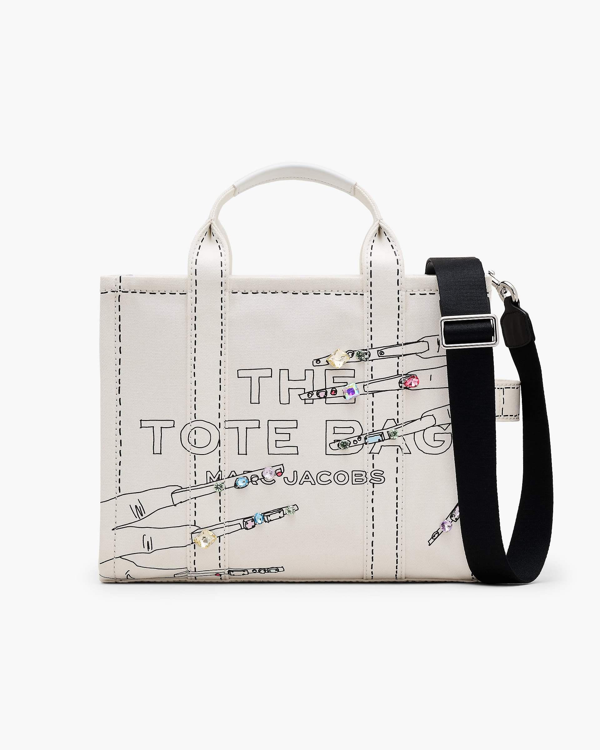 THE TROMPE L'OEIL MANI CANVAS MEDIUM TOTE BAG - 1