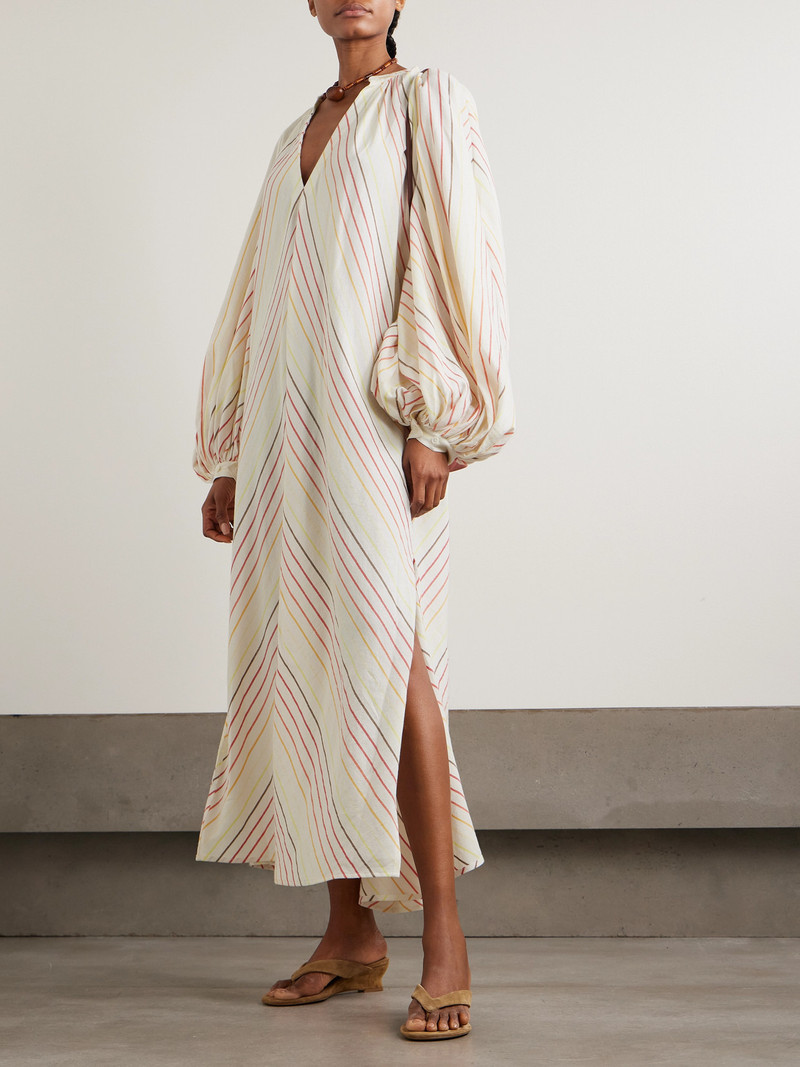 MARRAKSHI LIFE Touareg Striped Cotton Maxi Dress outlook