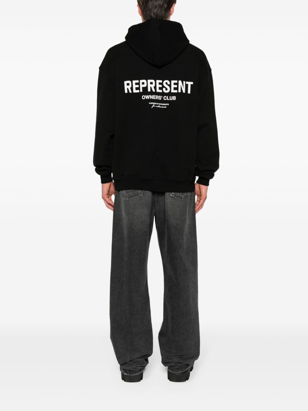 logo-print cotton hoodie - 2