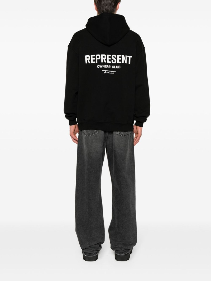 REPRESENT logo-print cotton hoodie outlook