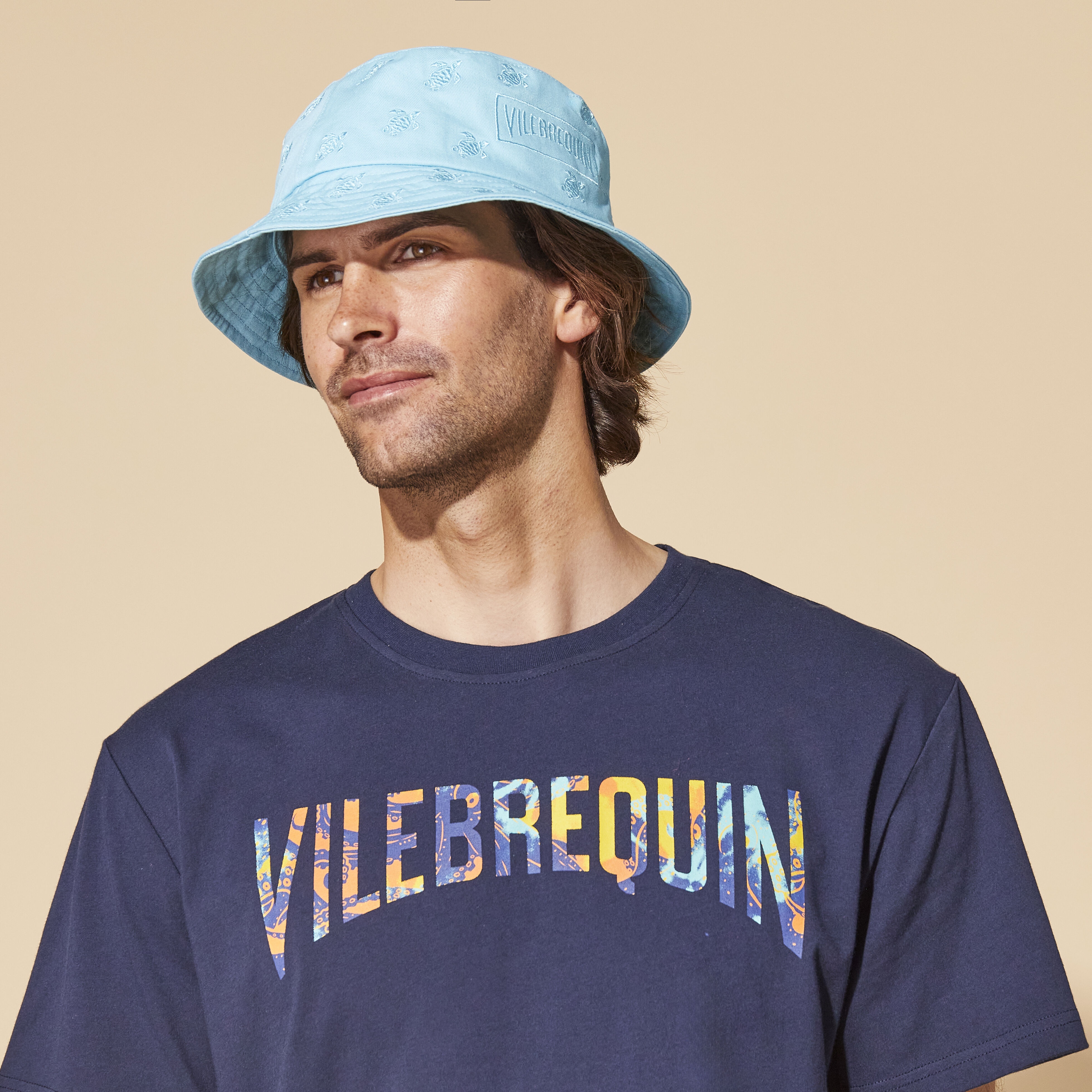 Embroidered Bucket Hat Turtles All Over - 3