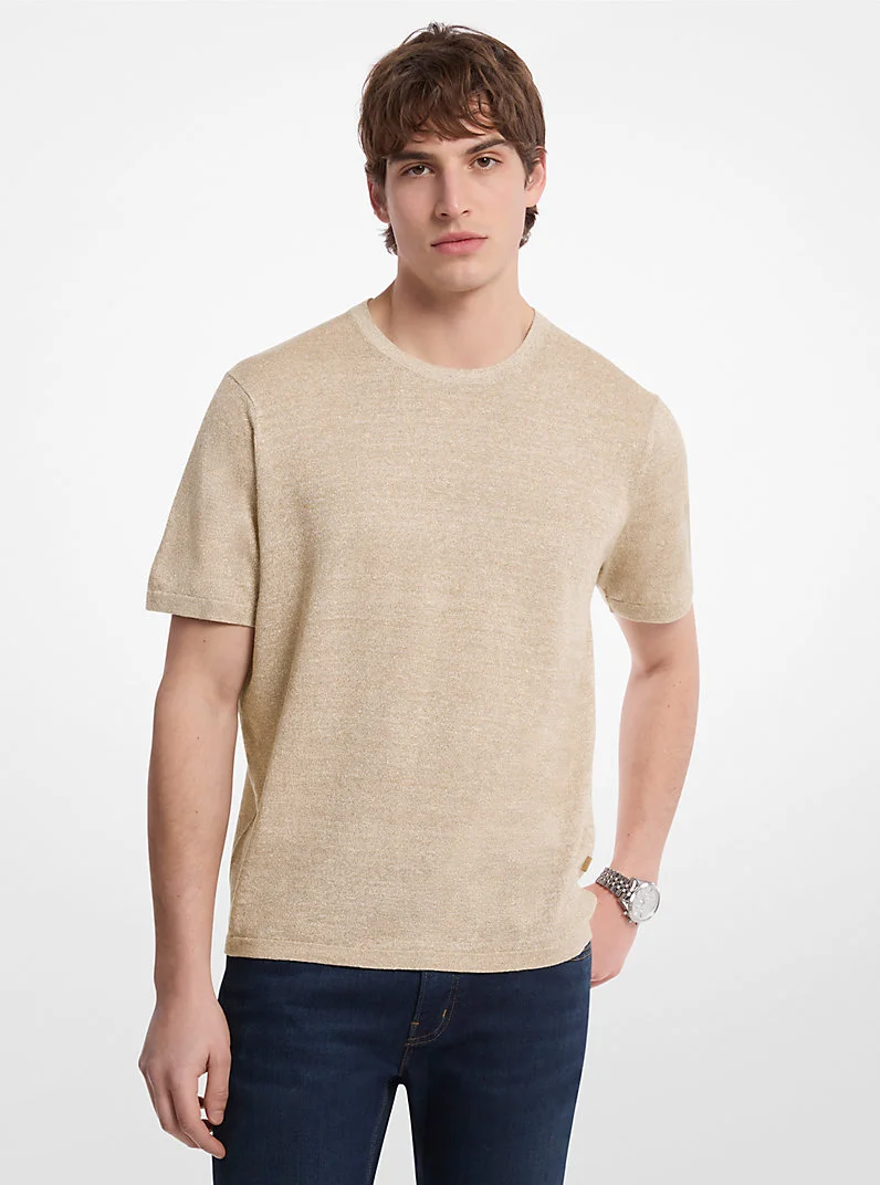 Linen and Cotton T-Shirt - 1