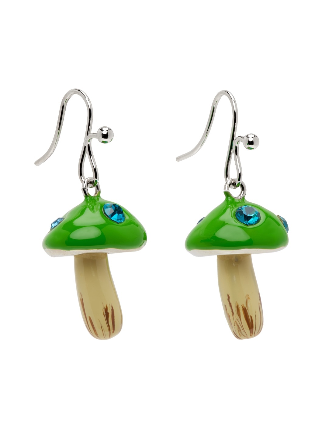 SSENSE Exclusive Green Mushroom Earrings - 2