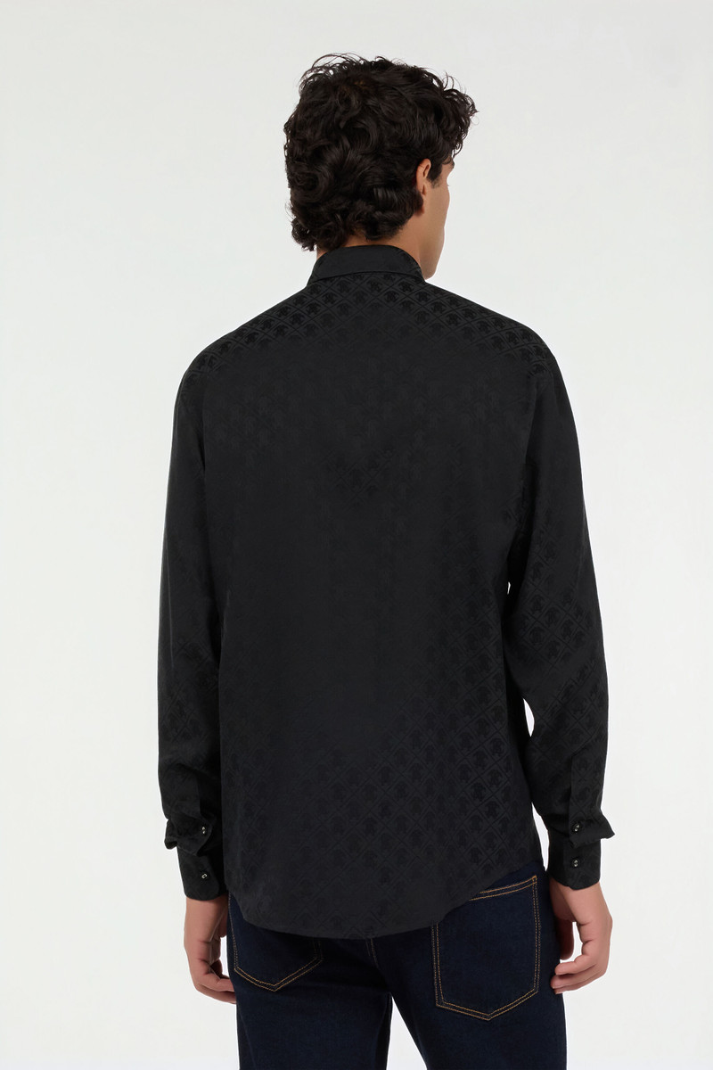 Black shirt with all-over Monogram Mirror Snake 4
