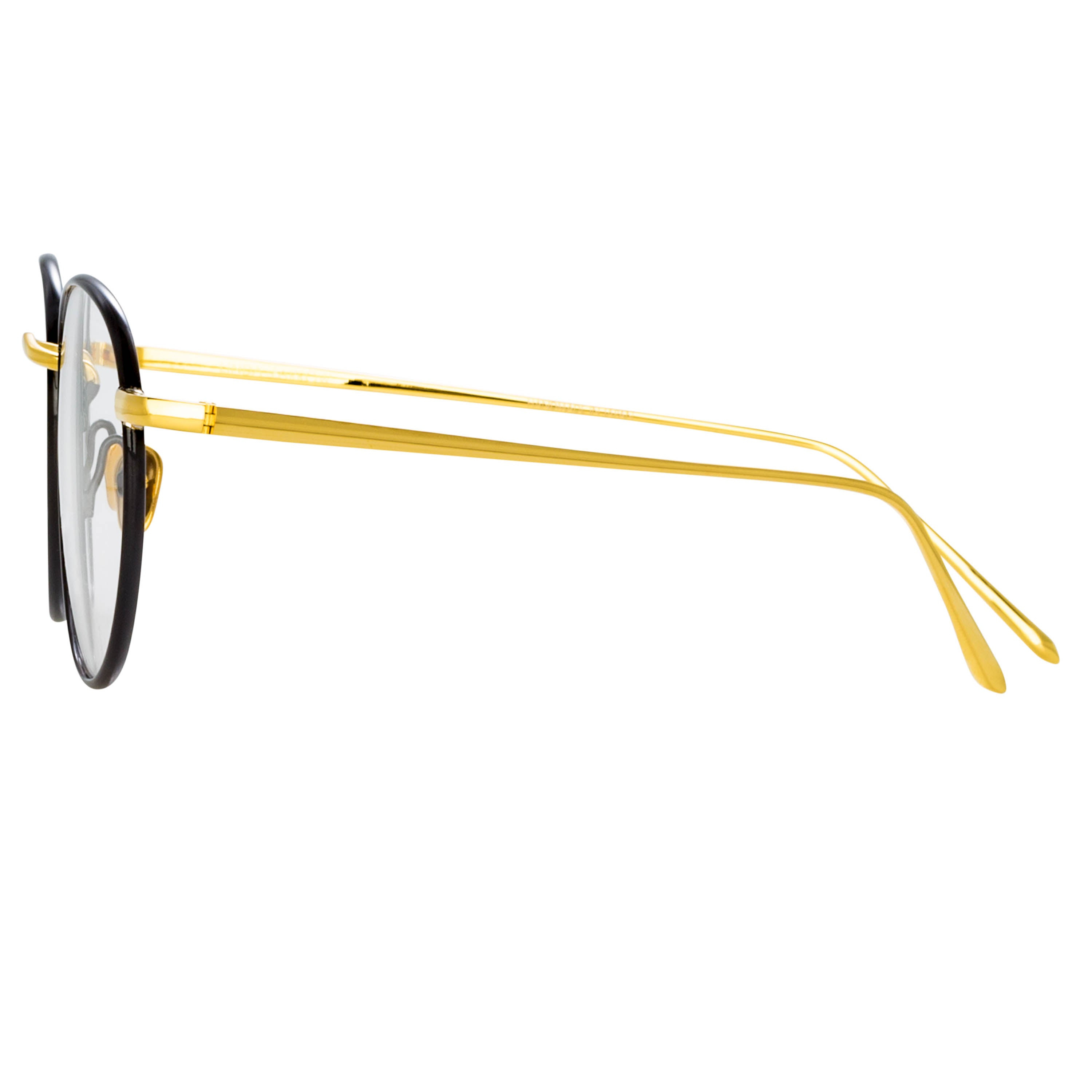 THE HARRISON | OVAL OPTICAL FRAME IN BLACK AND YELLOW GOLD - 5