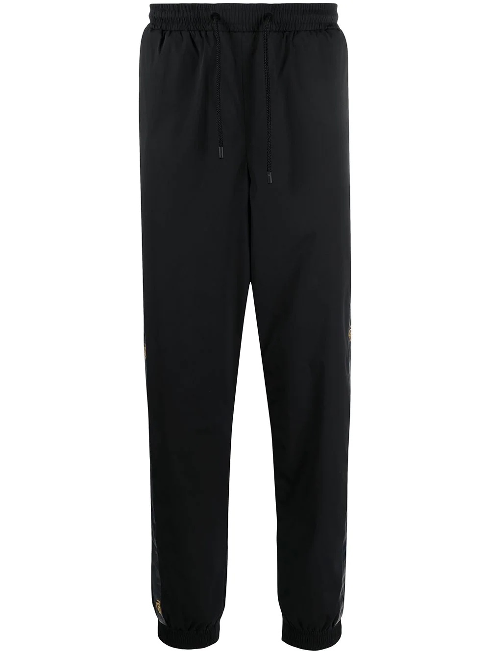 logo-tape tapered track pants - 1