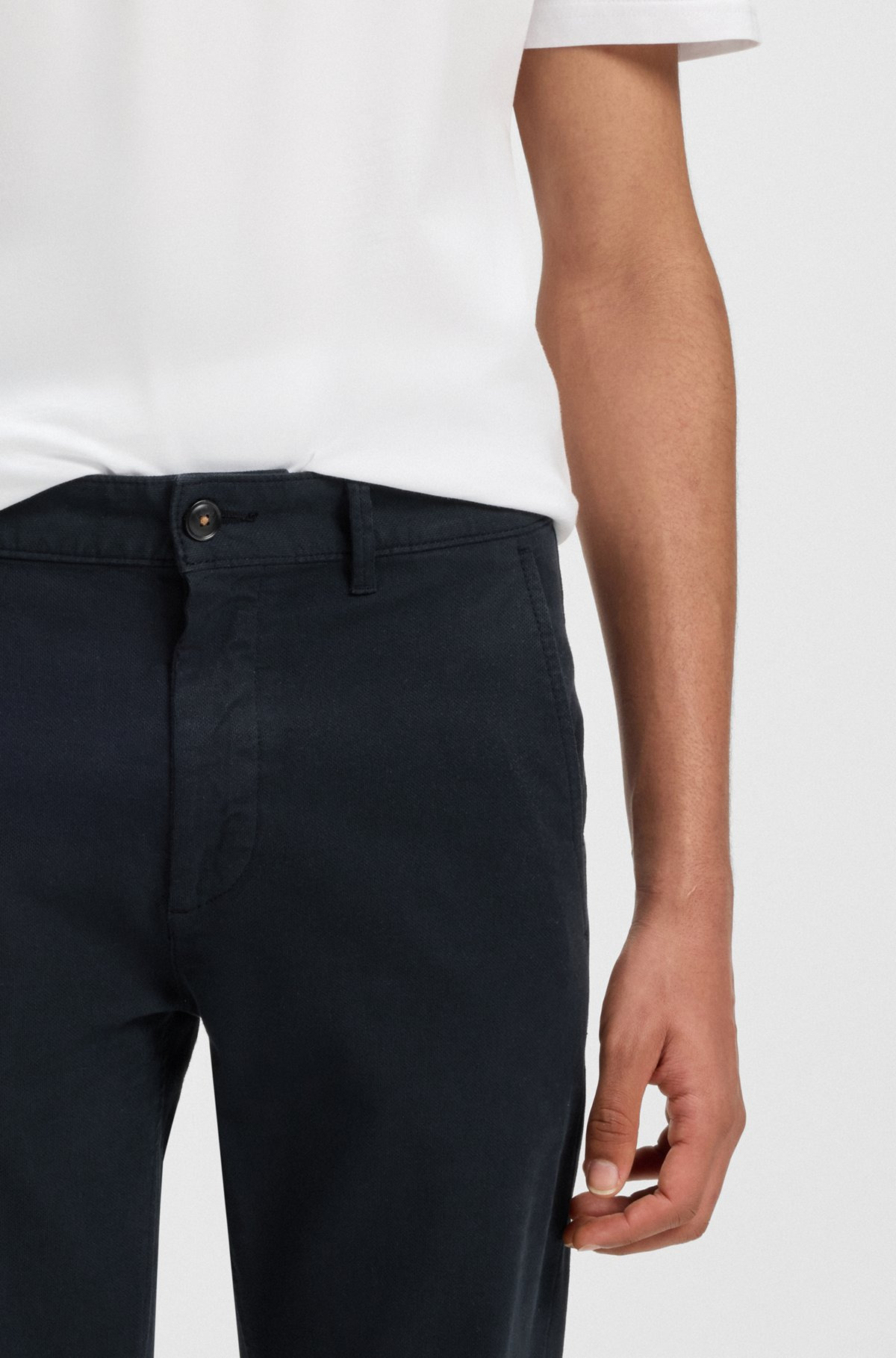 SLIM-FIT PANTS IN STRETCH COTTON - 5