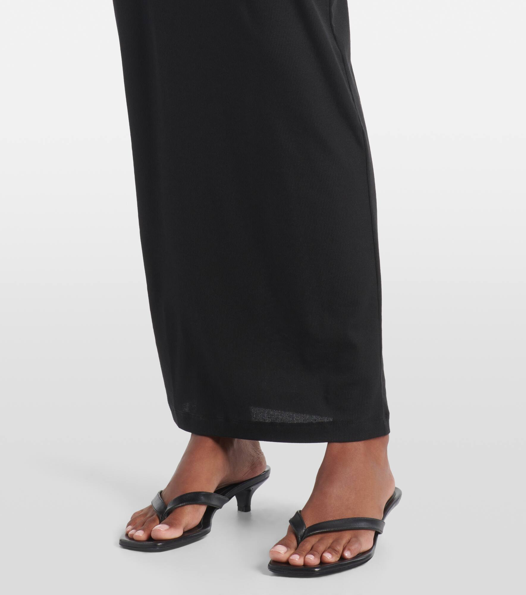 Racer cotton-blend maxi dress - 5