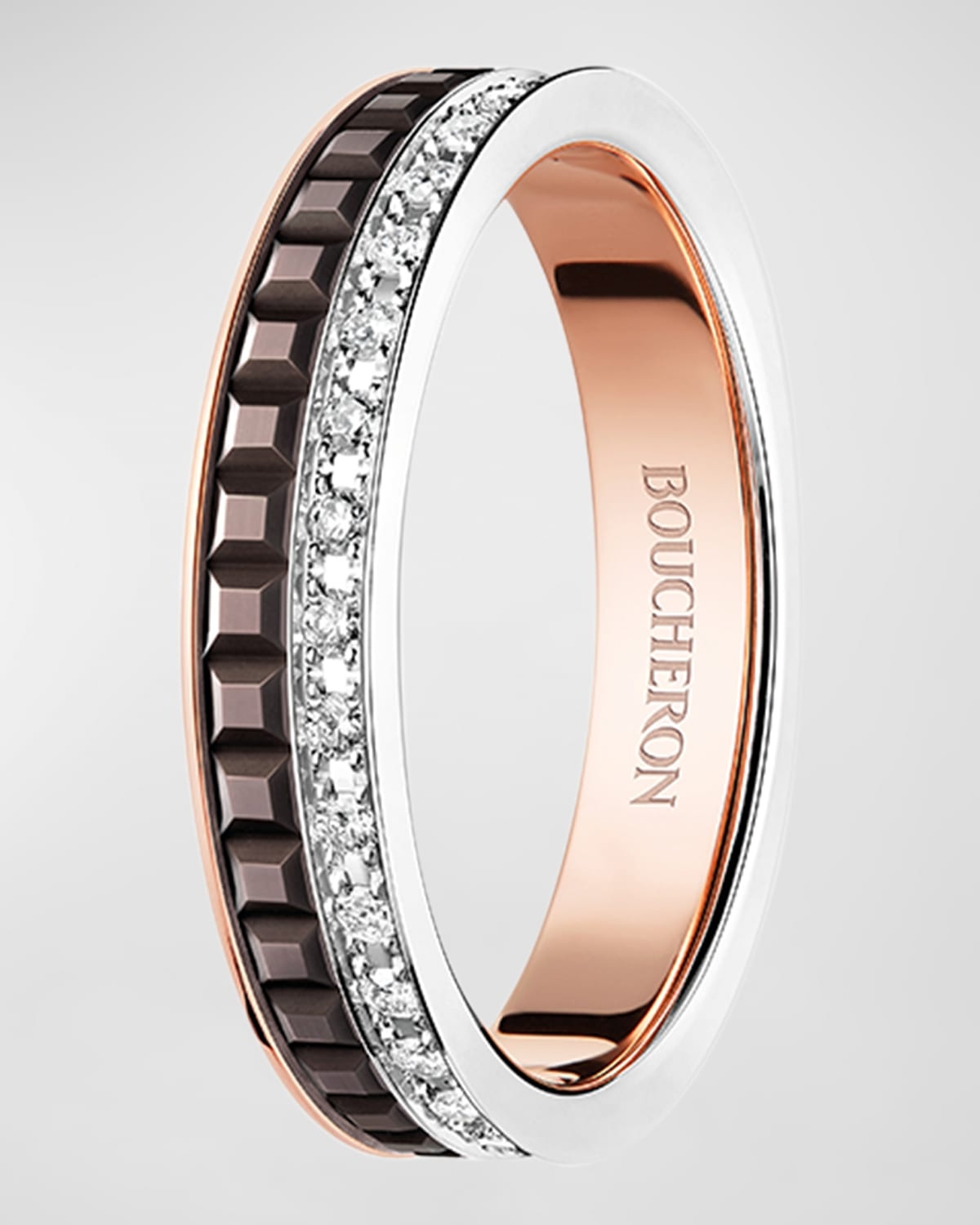 Quatre 18K Tricolor Gold Classique Diamond Ring - 2