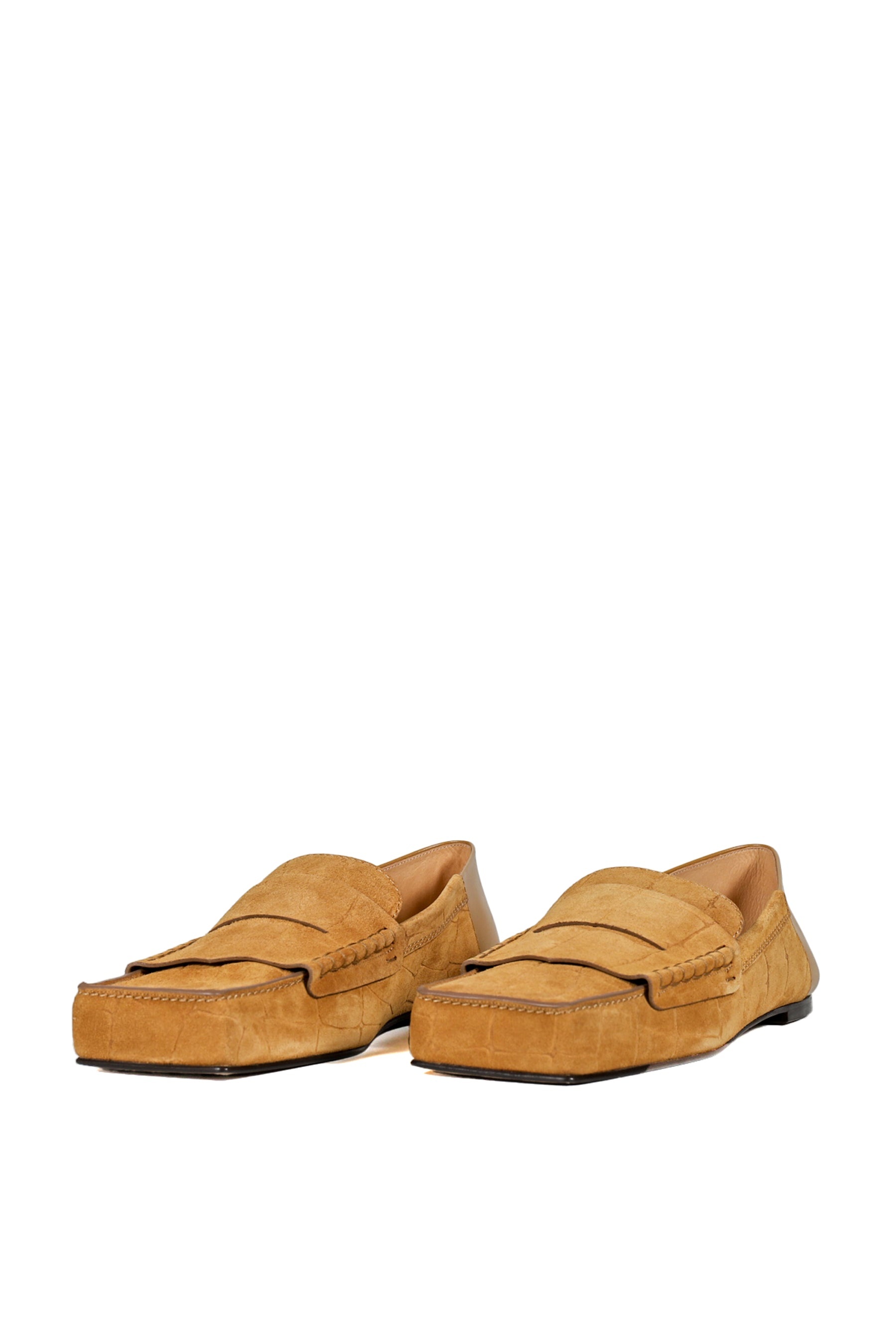 LES MOCASSINS CARRE / CAMEL - 5