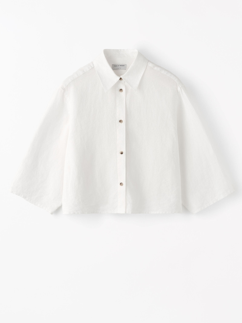 Corins Cropped Linen Shirt 1