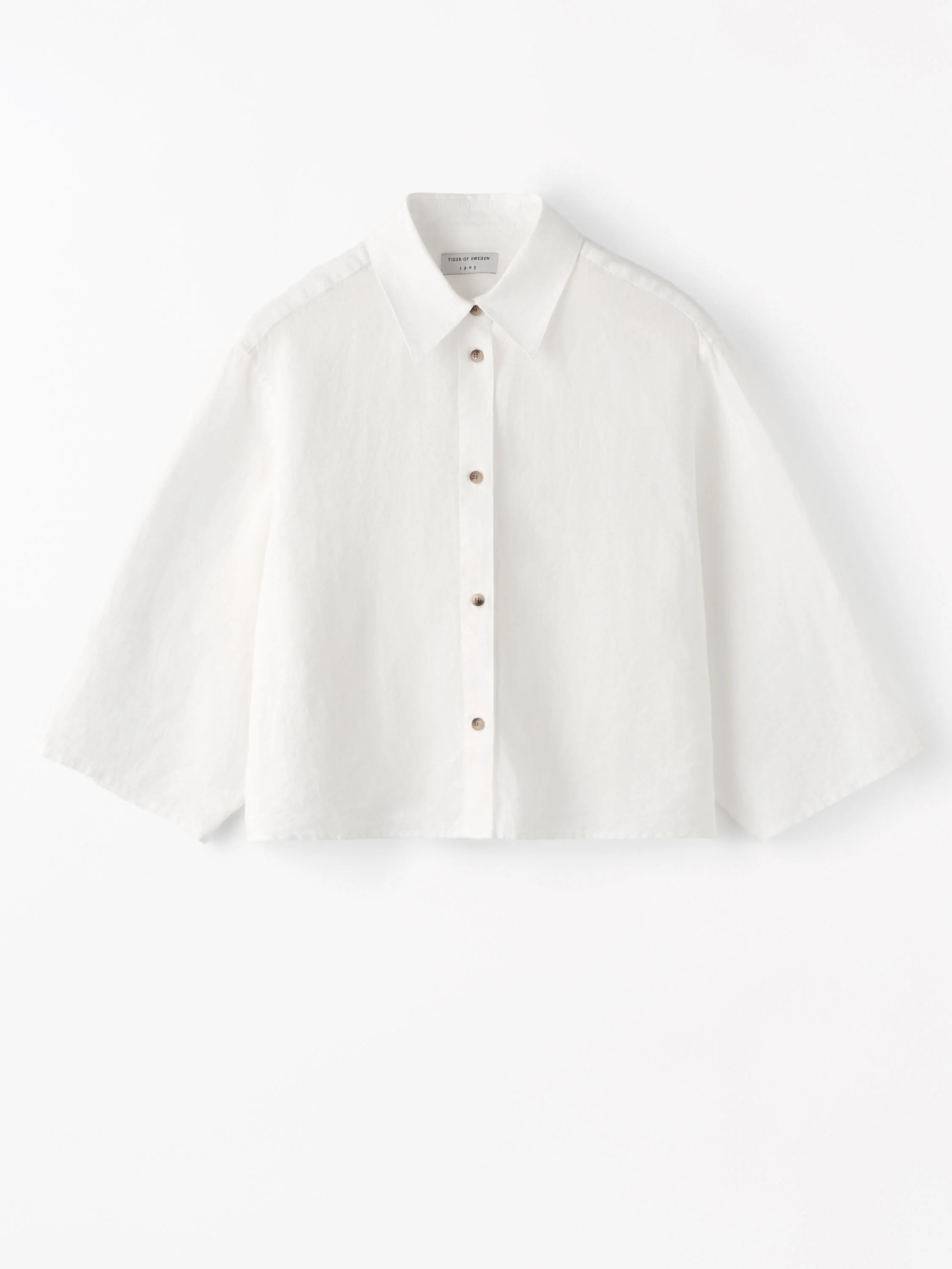Corins Cropped Linen Shirt - 1