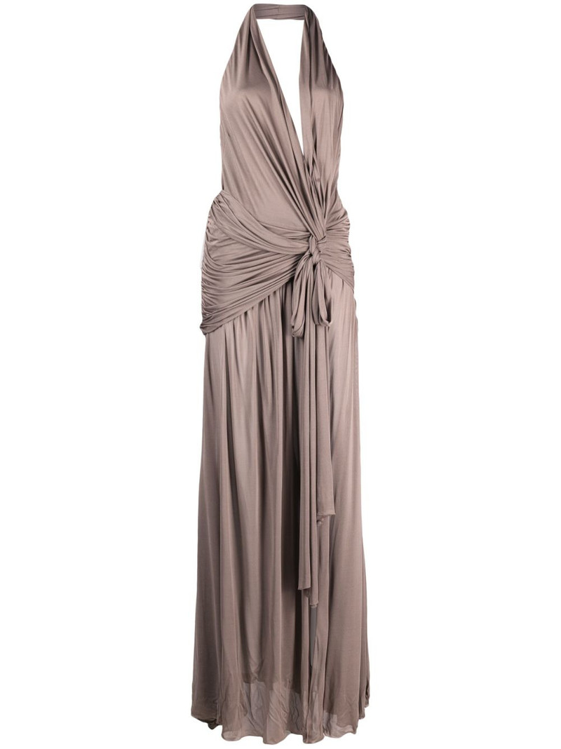 halterneck backless gown 1