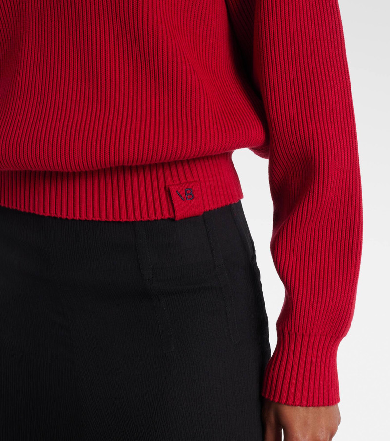 Ribbed-knit cotton and silk-blend sweater 5