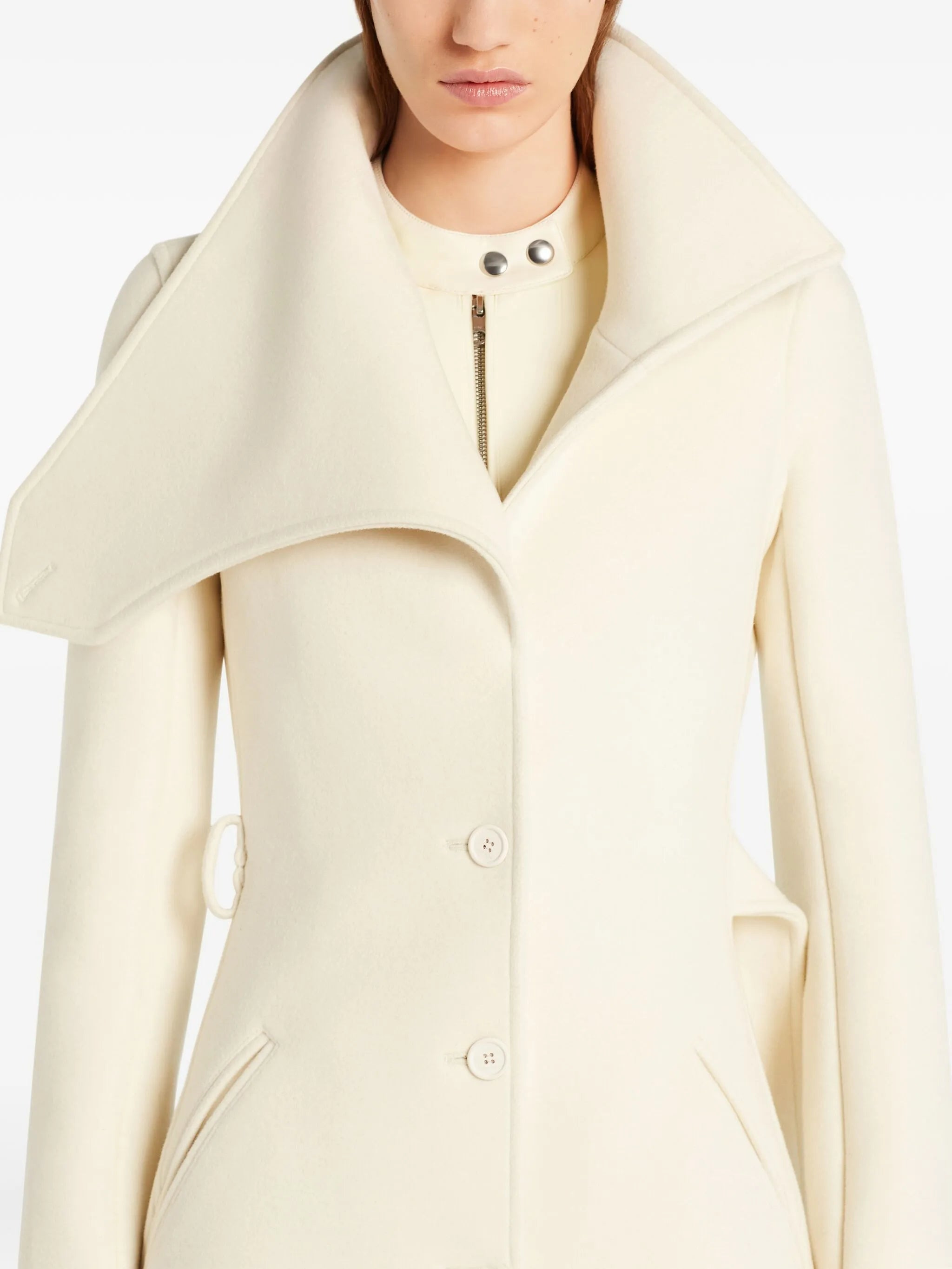 Courrèges Asymmetrical-collar Coat - 3