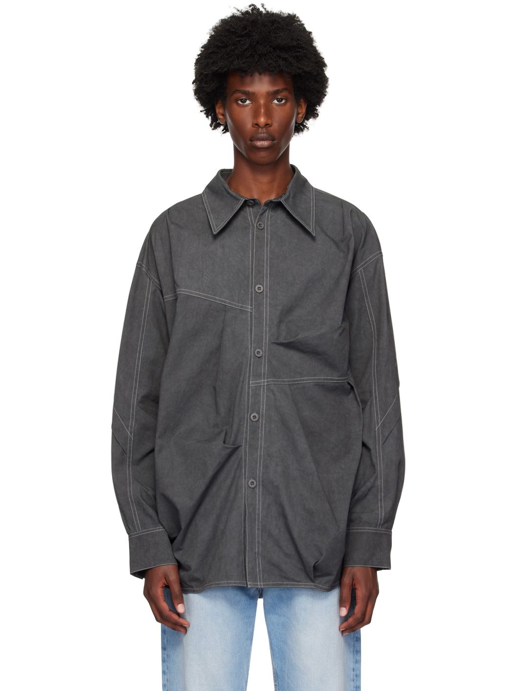 Gray Alice Dyed Shirt - 1