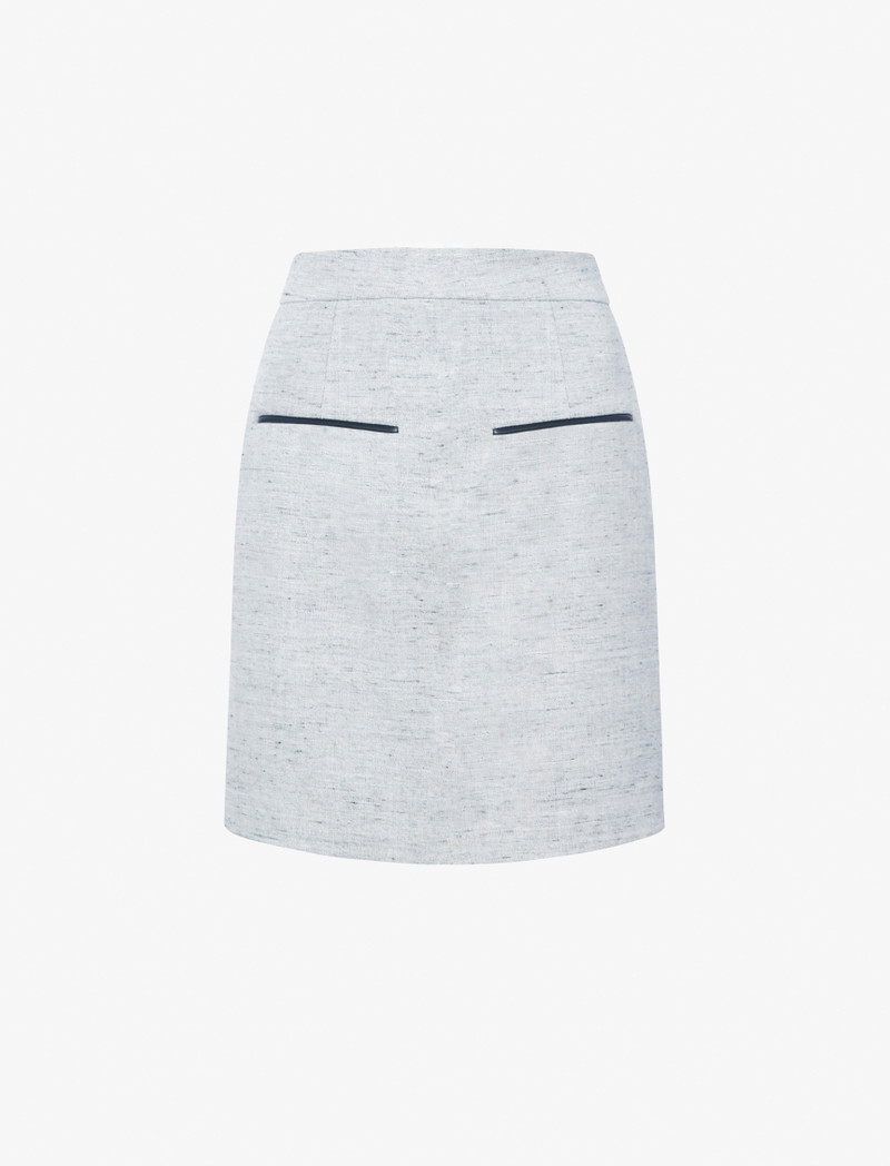 Judith Skirt in Melange Visocose Linen 1