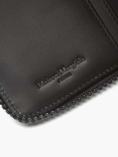 Maison Margiela Logo-print zipped PVC and leather wallet outlook