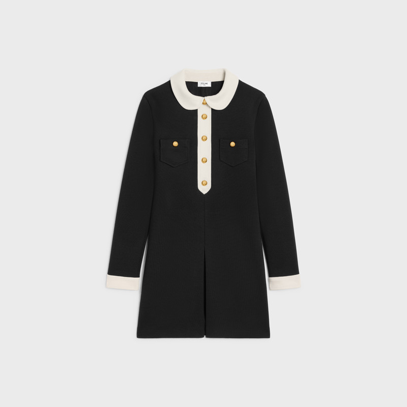 mini trapeze dress in wool jersey 1