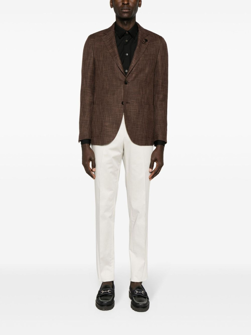 LARDINI notched-lapels single-breasted blazer outlook