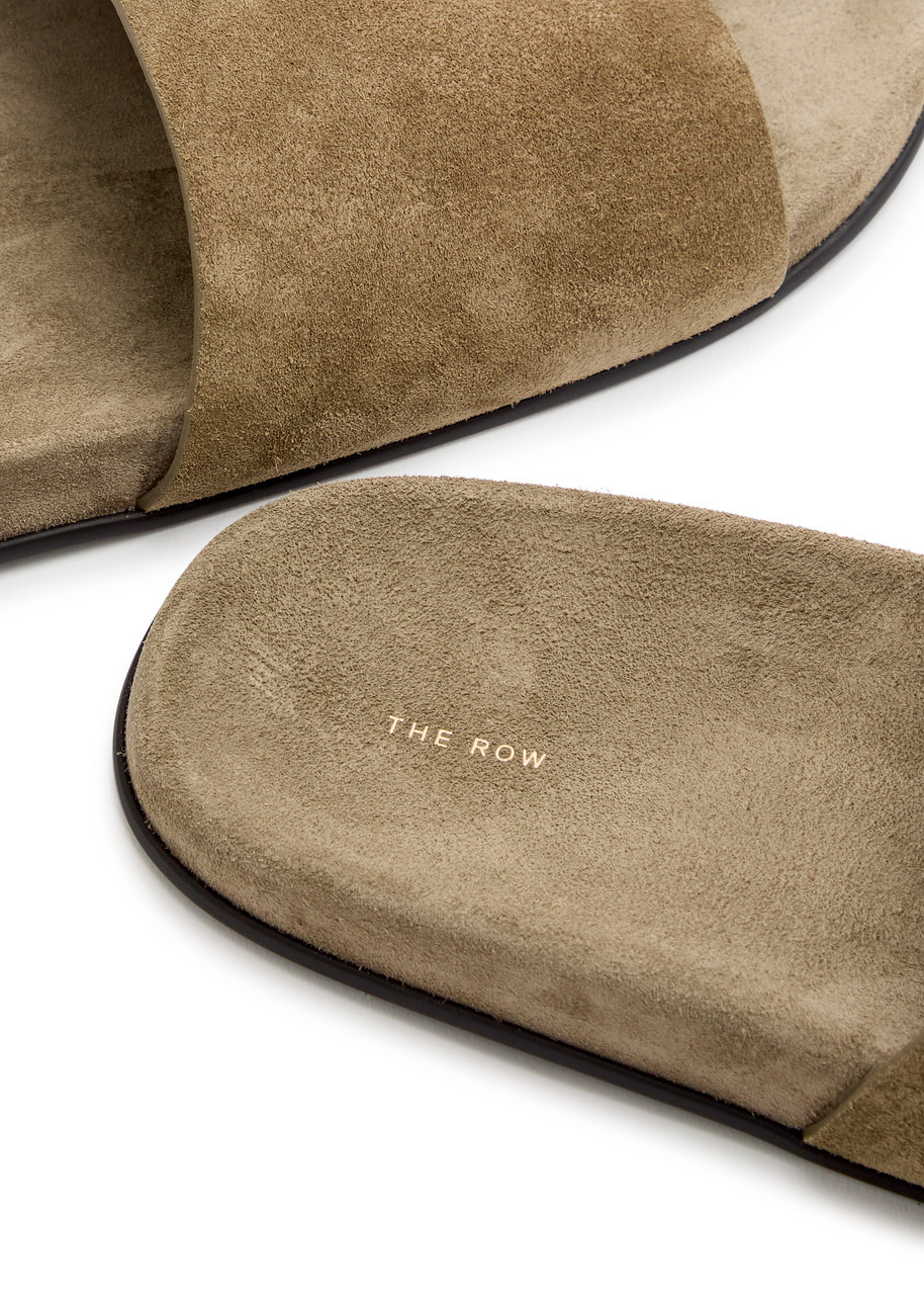The Row Hugh Suede Sliders - 4