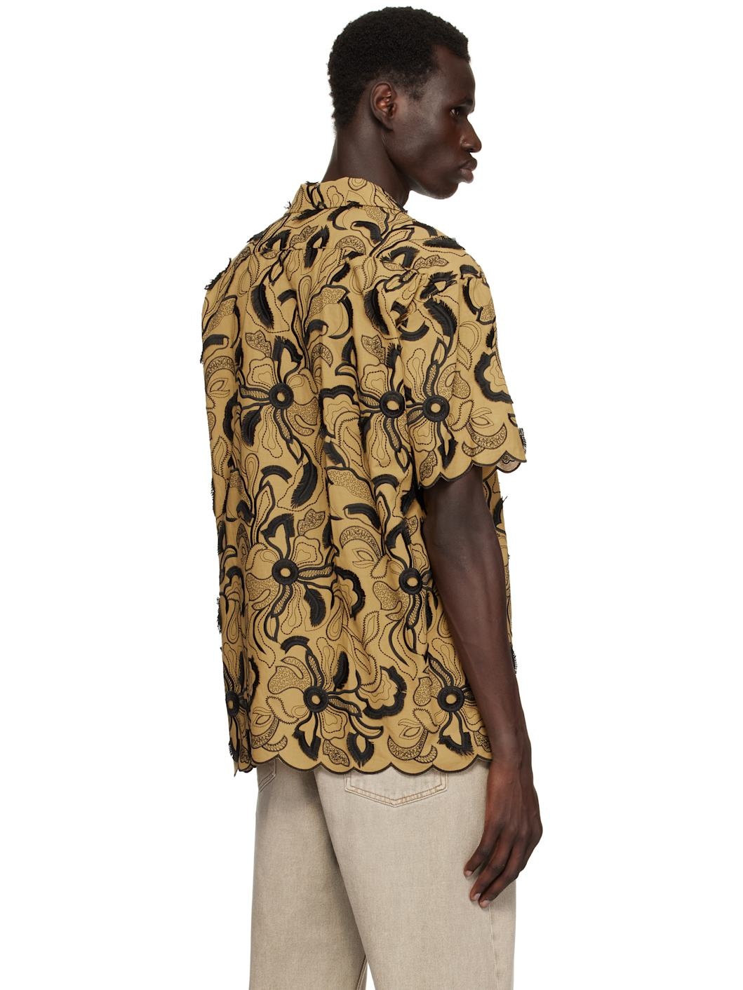 Beige Embroidery Shirt - 3