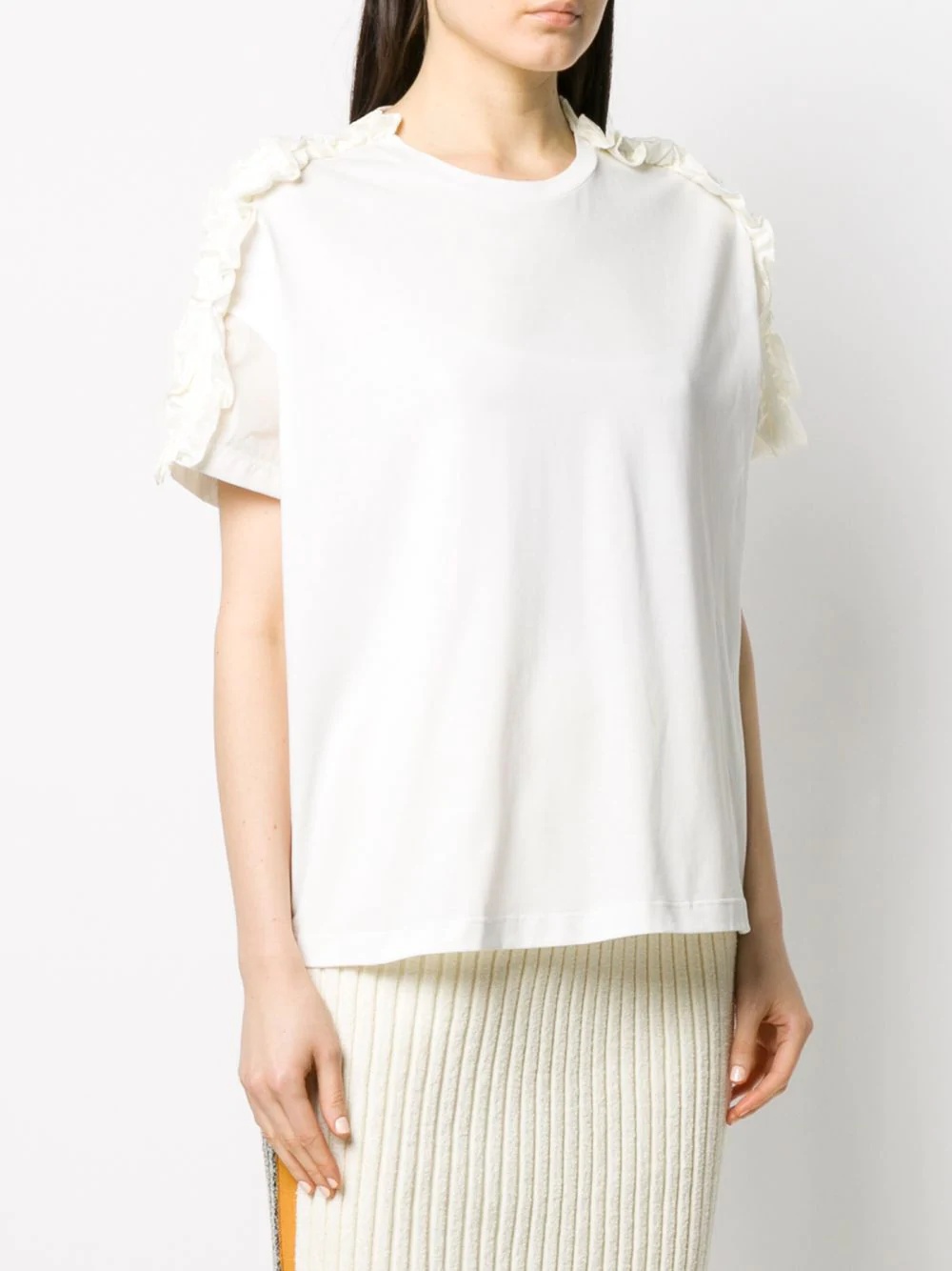 ruffle-sleeve T-shirt - 3