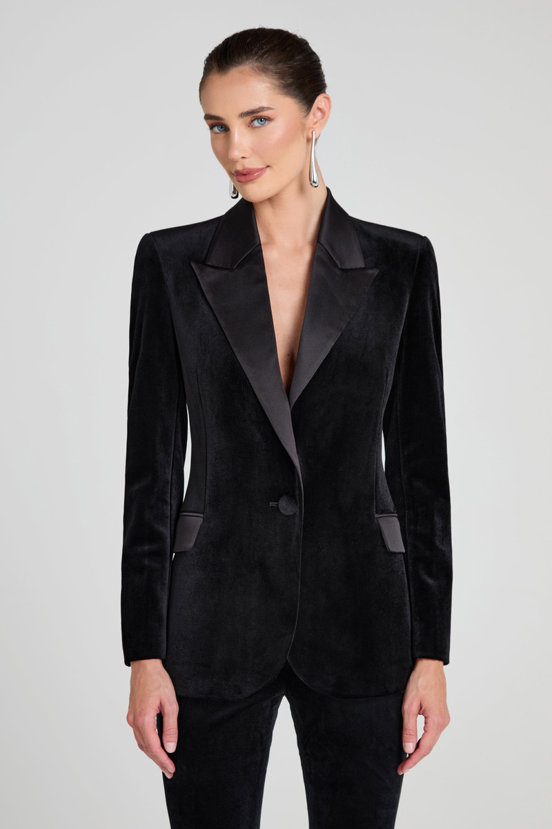 NADINE MERABI Beatrice Black Blazer outlook