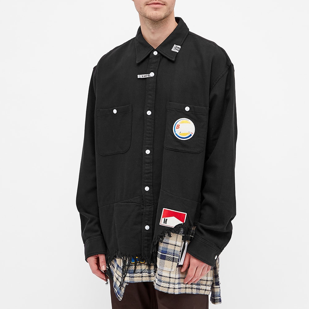 Maison MIHARA YASUHIRO Cut Off Flannel Shirt - 4