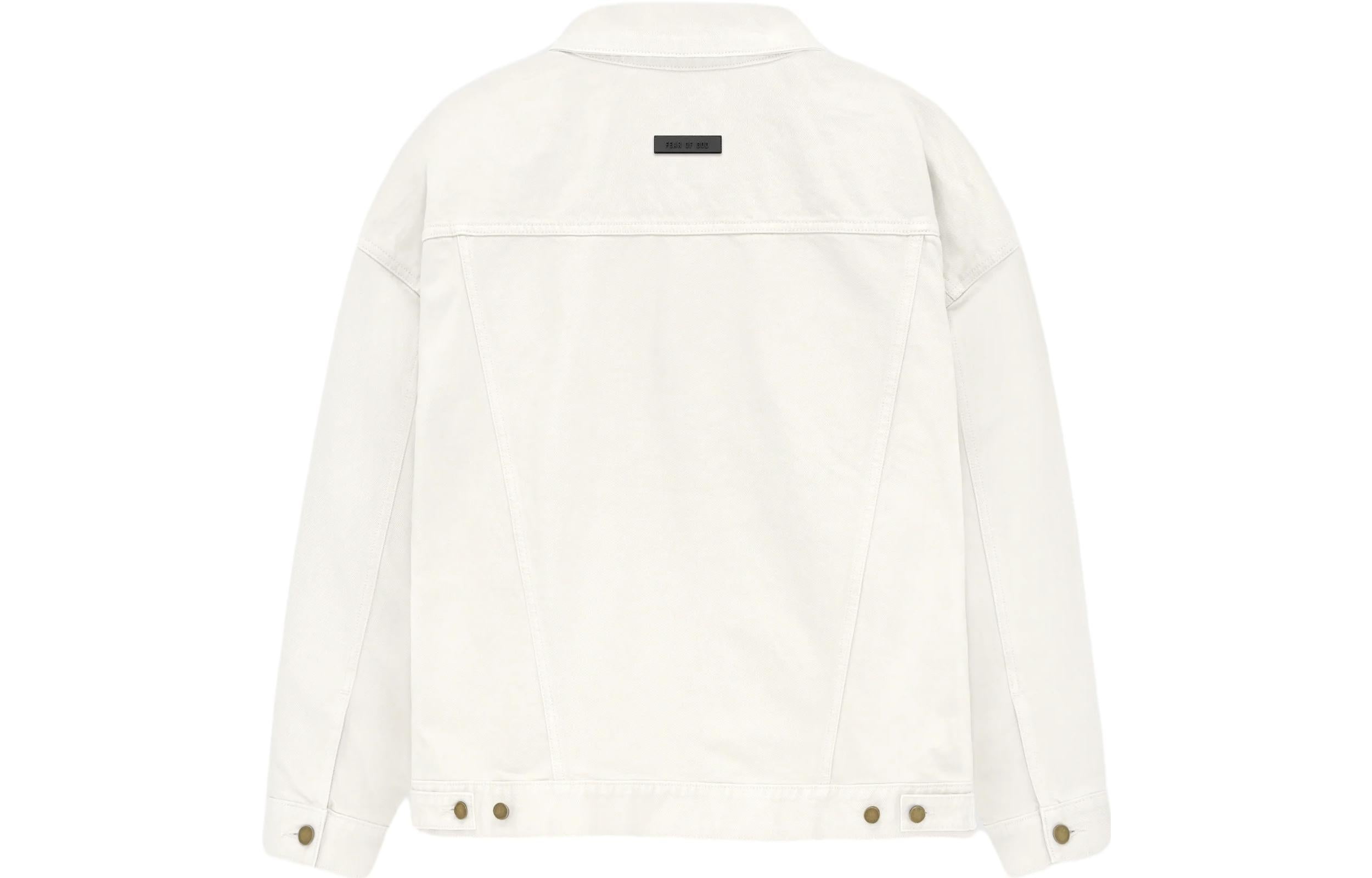 Fear of God Essentials FW23 Denim Jacket 'Cloud Dancer' 202BT234271F - 3