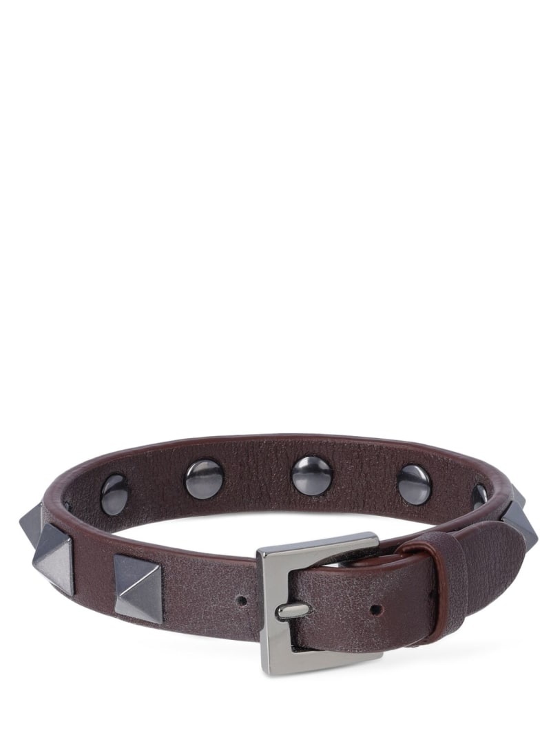 Rockstud leather belt bracelet - 3