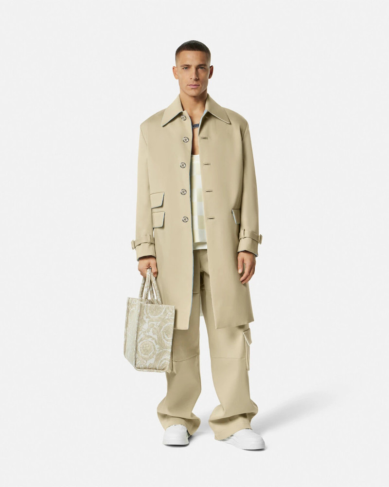 VERSACE Bonded Gabardine Trench Coat outlook