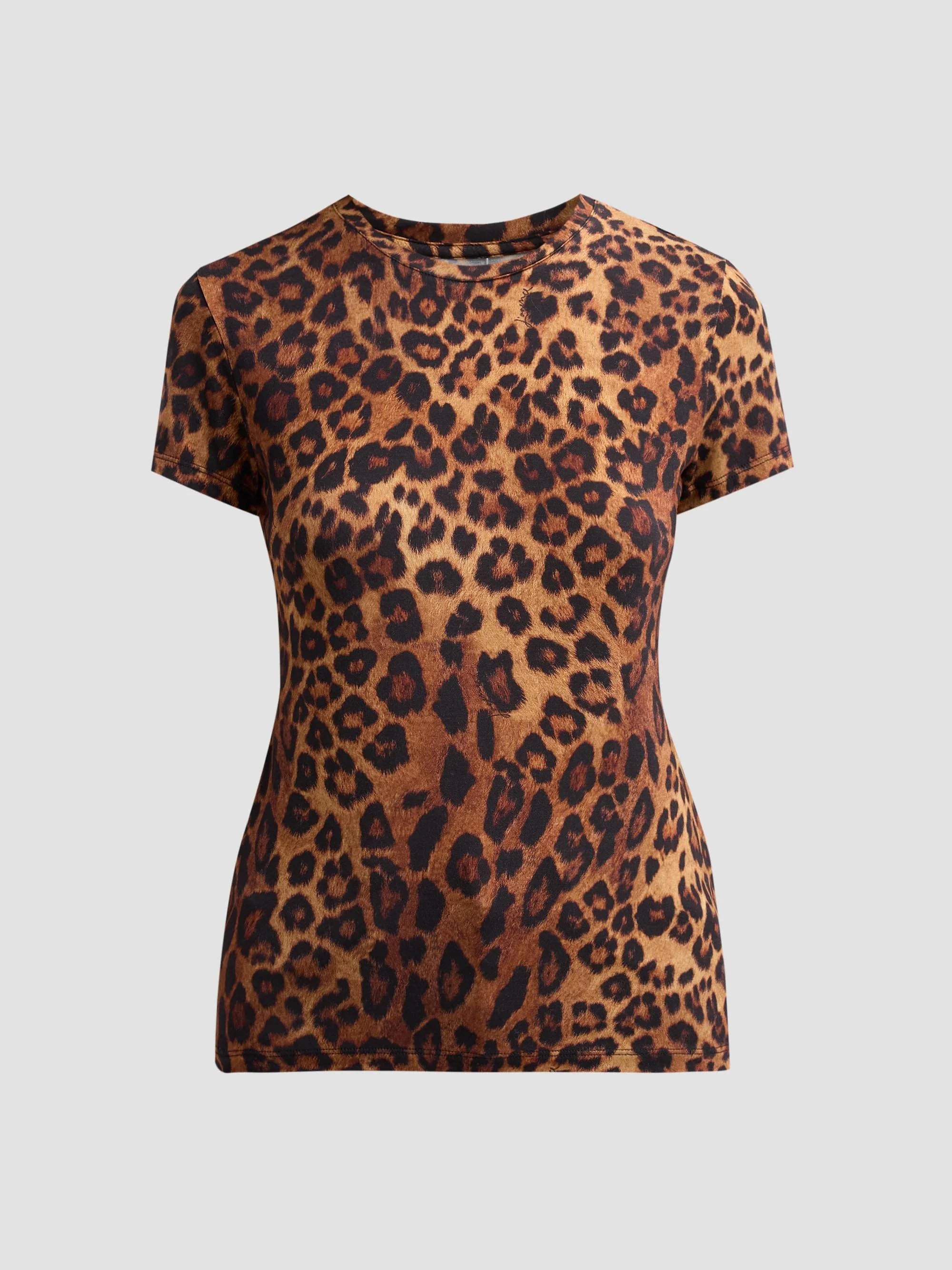 Women's Ressi Leopard-Print T-Shirt - Tan Javan Leopard - 1