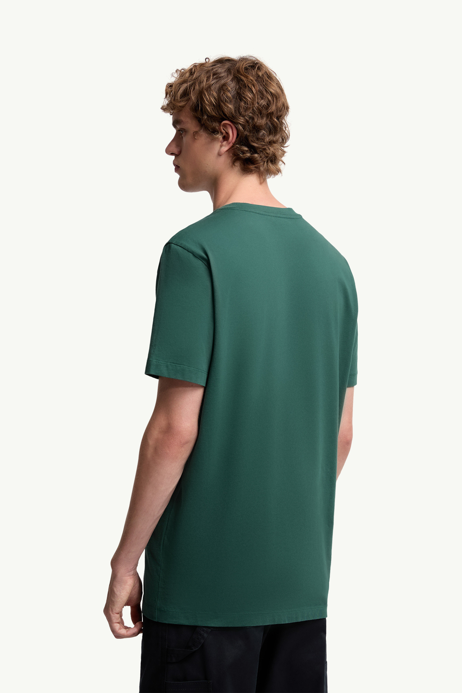 Flocked Logo Cotton T-Shirt - 5