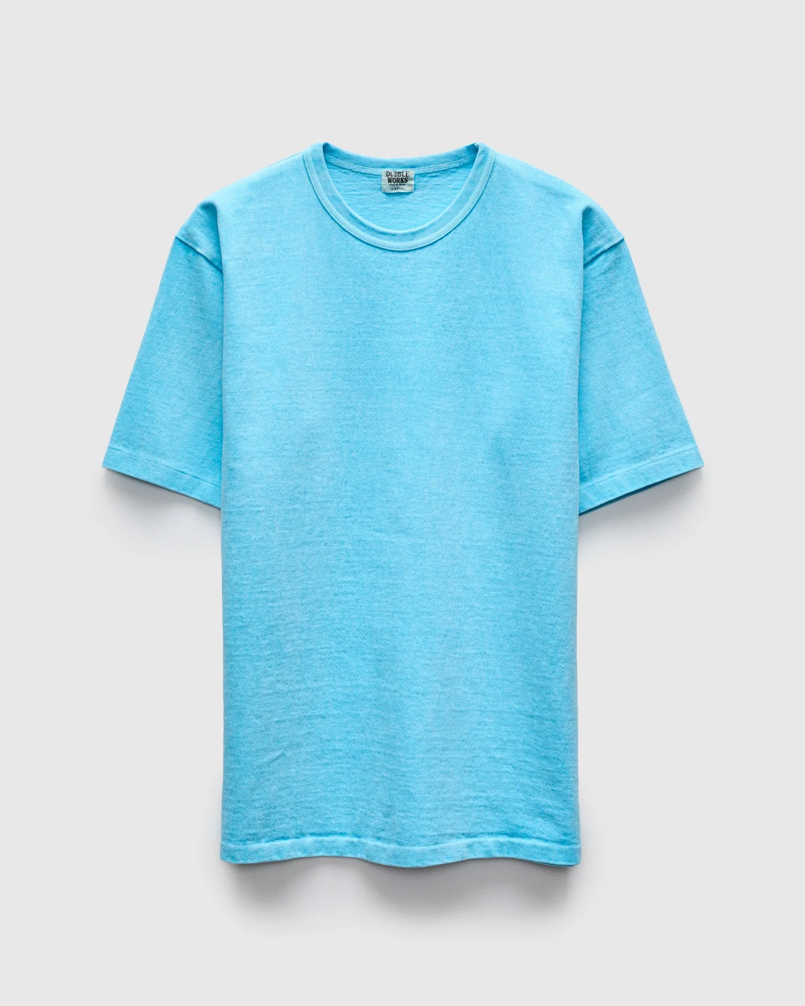 Stand Wheeler Pigment-Dyed T-Shirt in Light Blue - 1