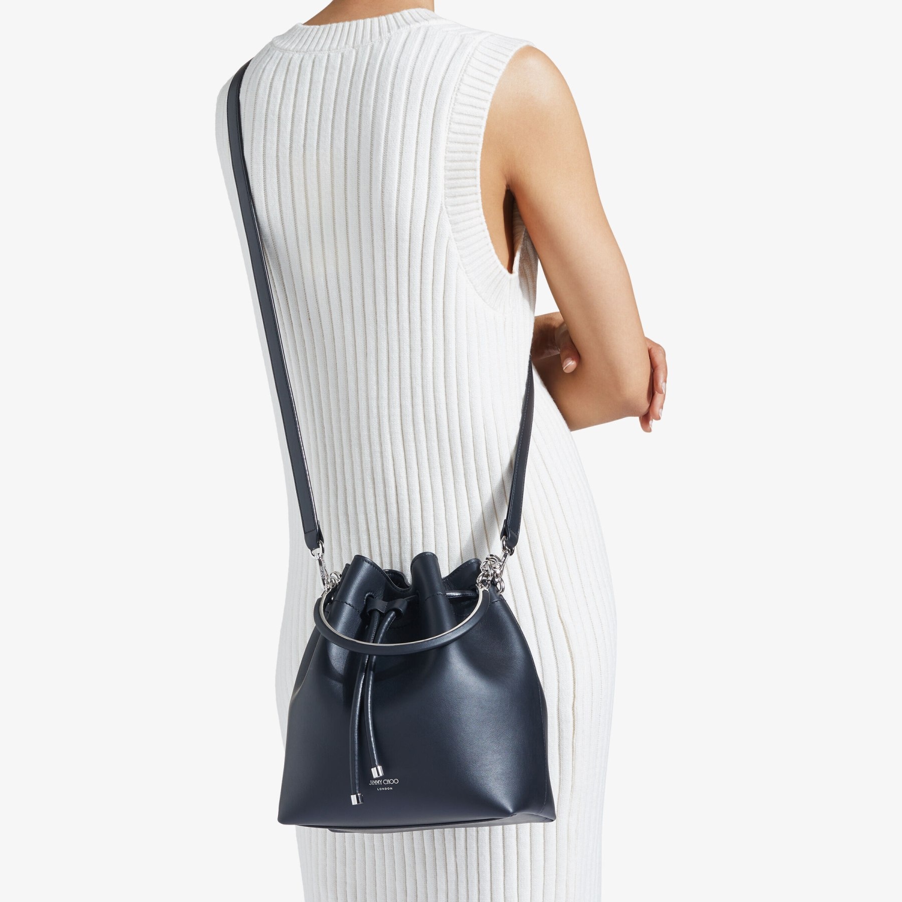 Bon Bon Bucket
Navy Calf Leather Bucket Bag - 2