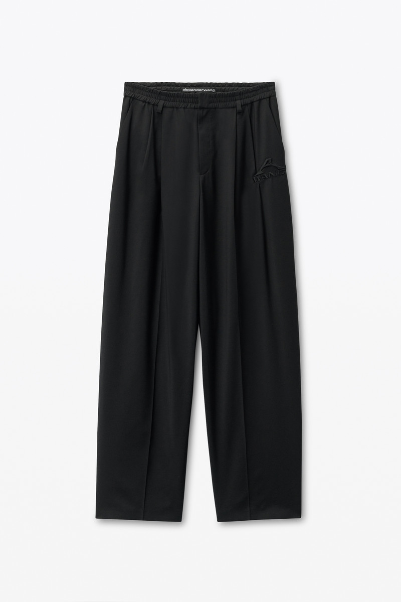 Tropical Wool Mid-Rise Balloon Pants 1