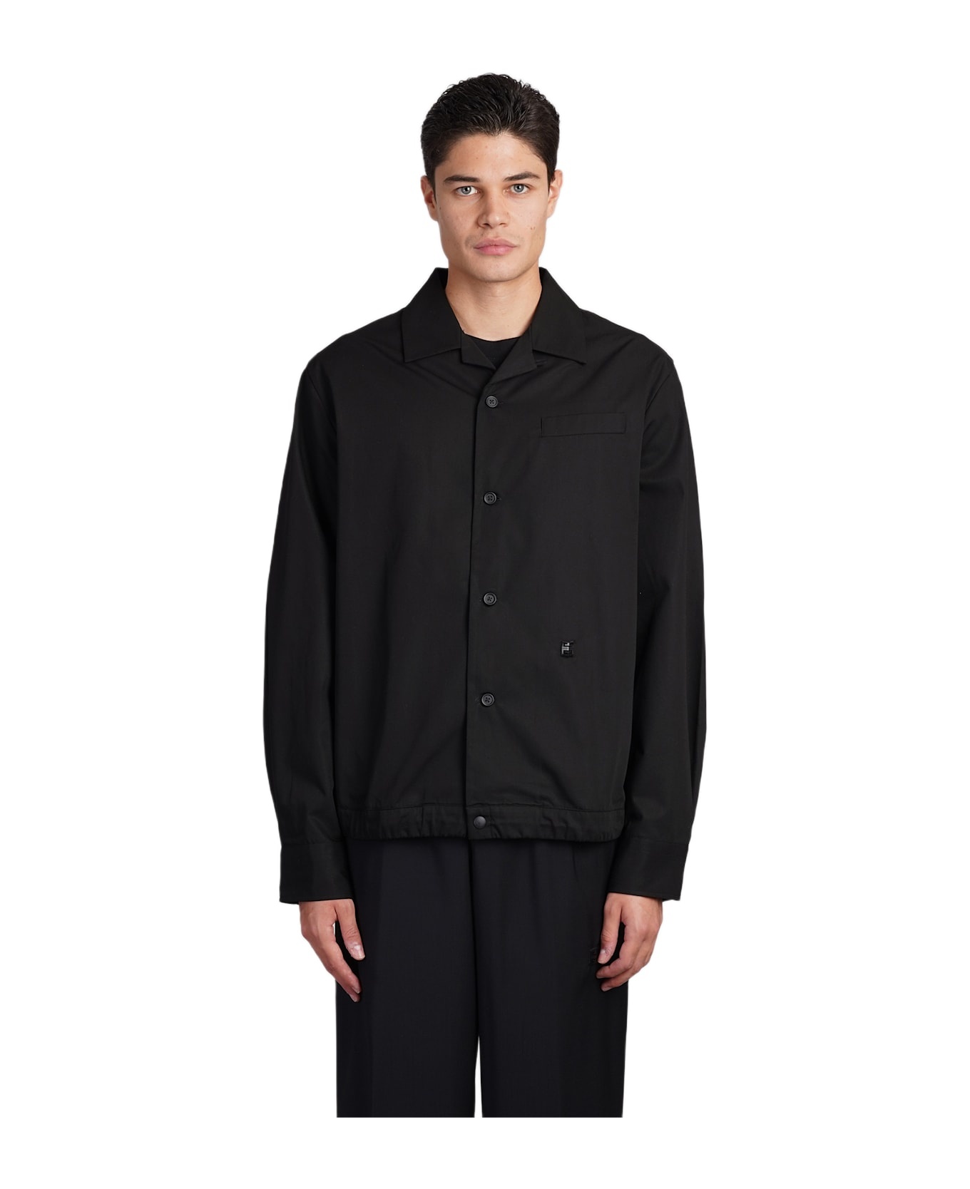 Shirt In Black Cotton - 1