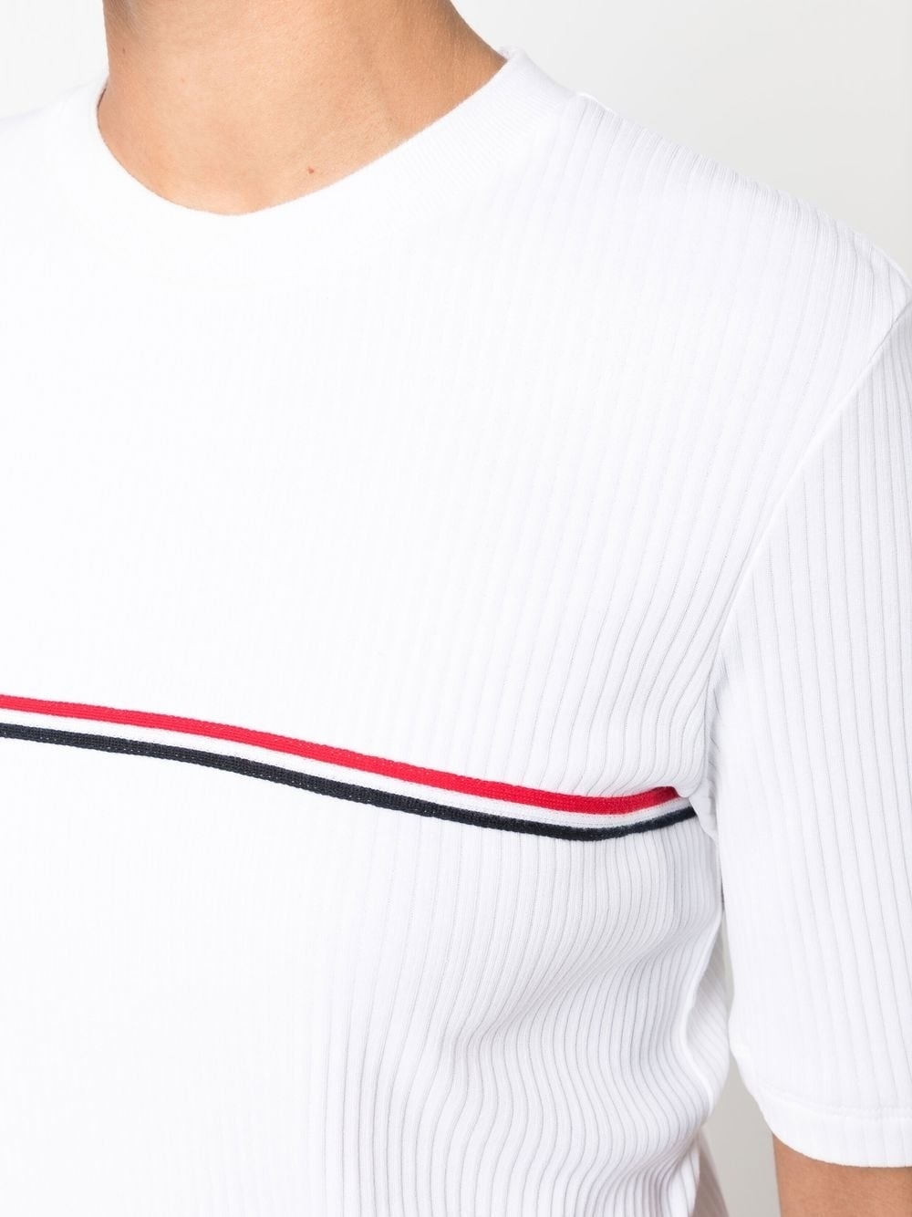 RWB stripe ribbed T-shirt - 5