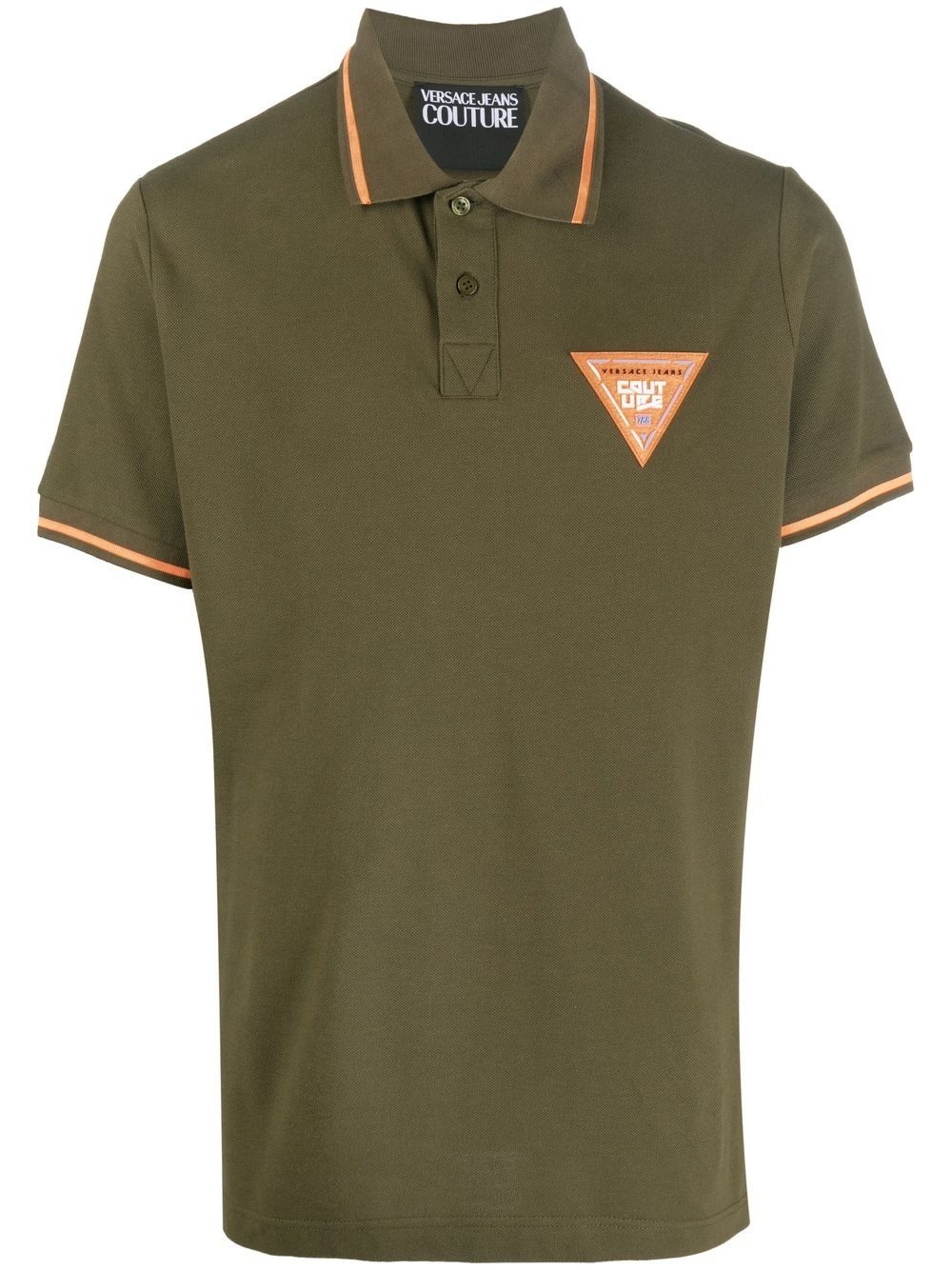 logo-patch short-sleeved polo shirt - 1