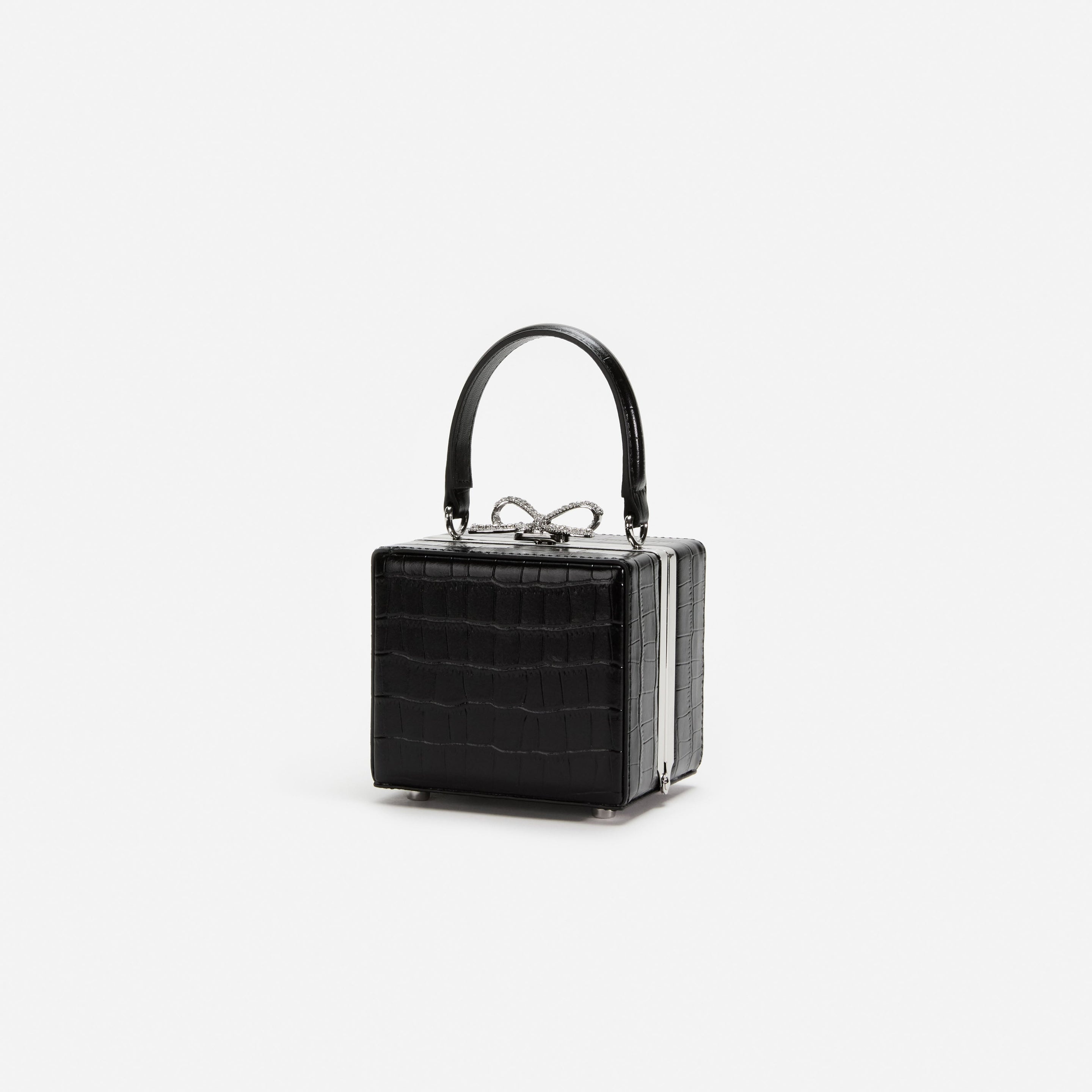 Black Croc Micro Bag - 2