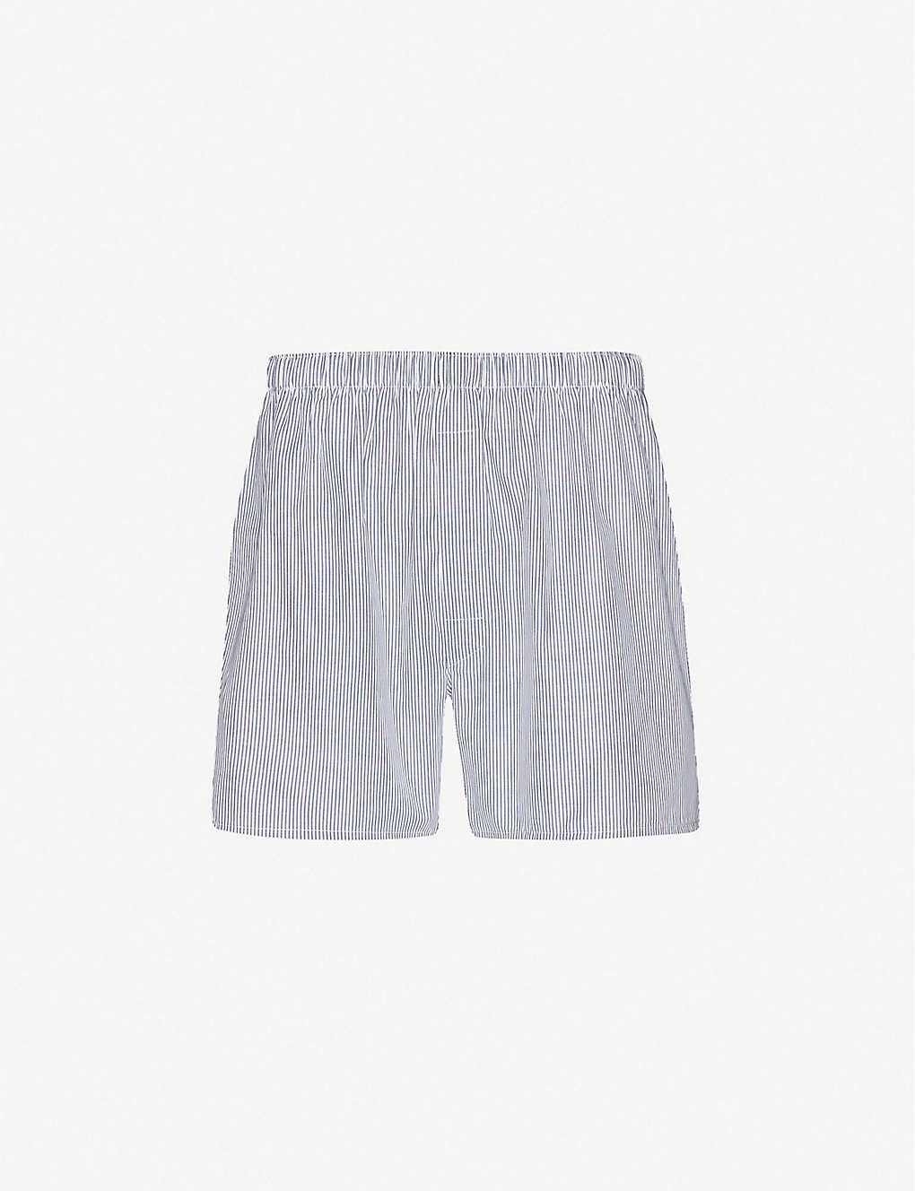 Pinstripe relaxed-fit cotton boxer shorts - 4