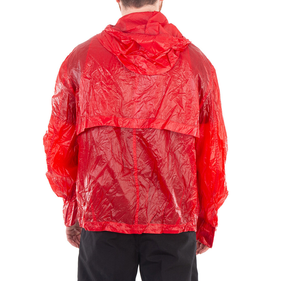Ferragamo Red Taffeta Drawstring Hooded Jacket - 5